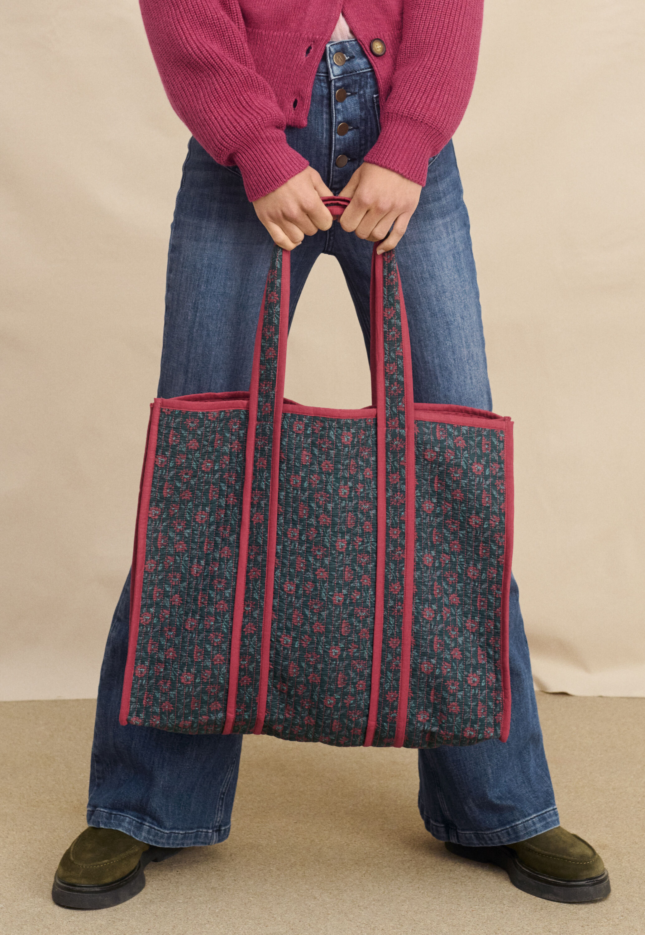 Printed quilted bag