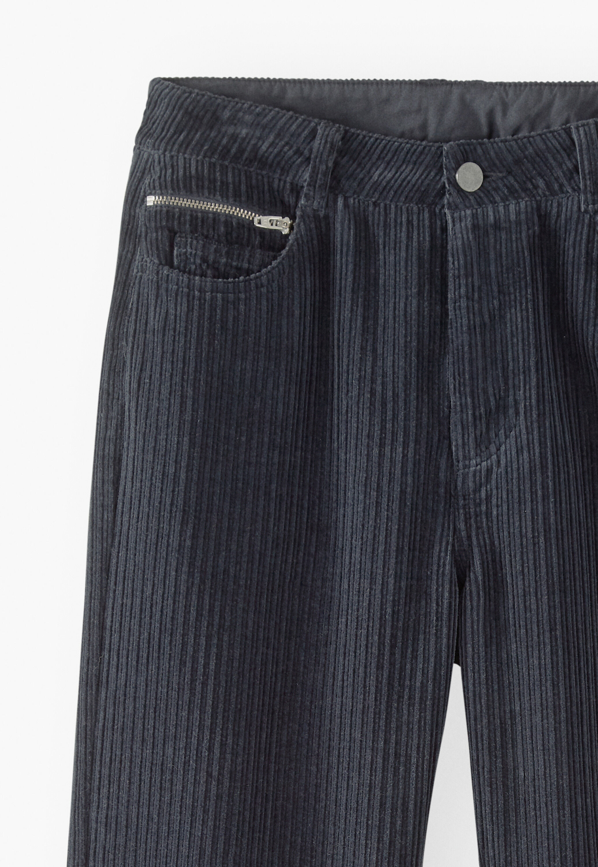 Cropped cord trousers