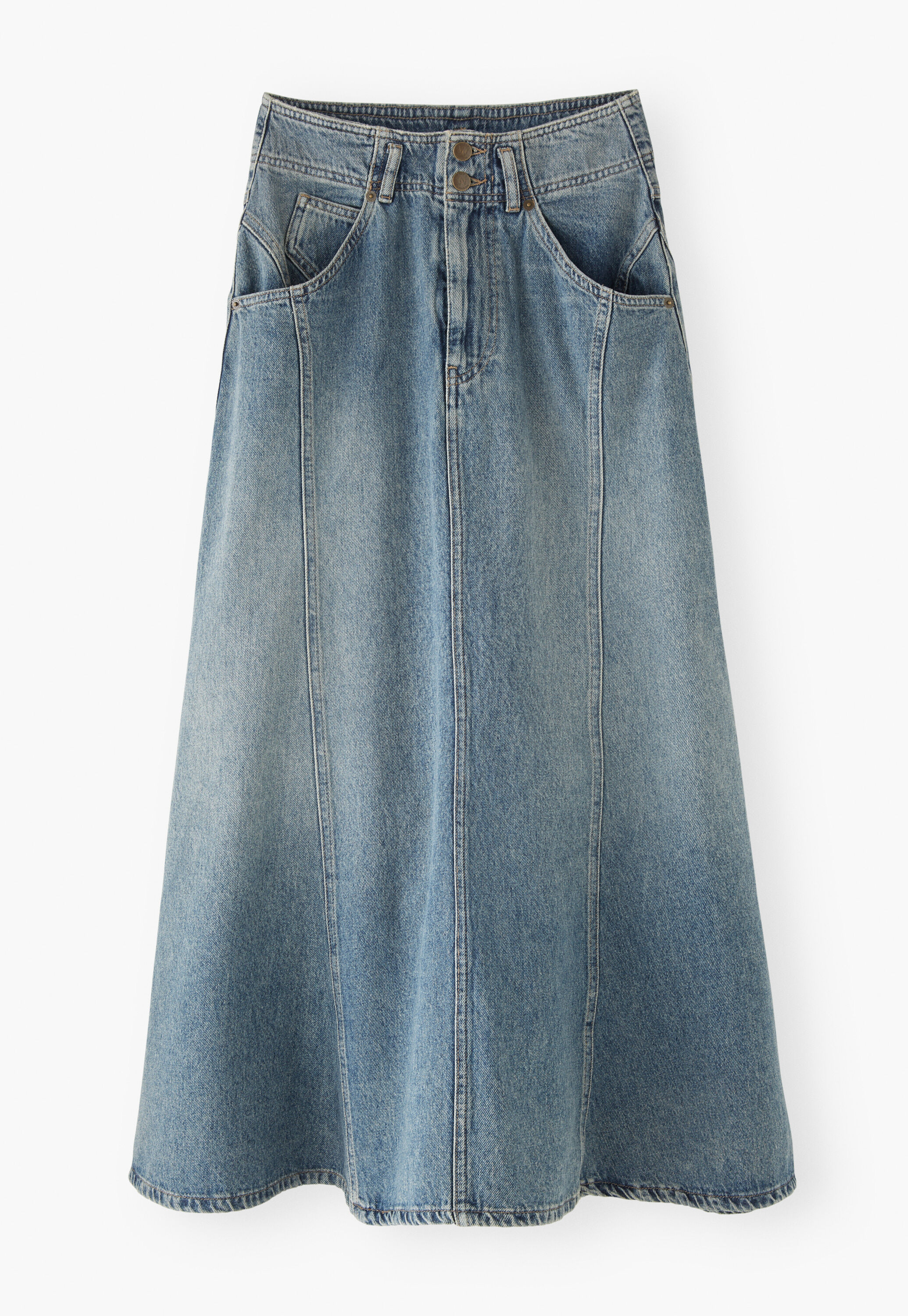 Full denim skirt