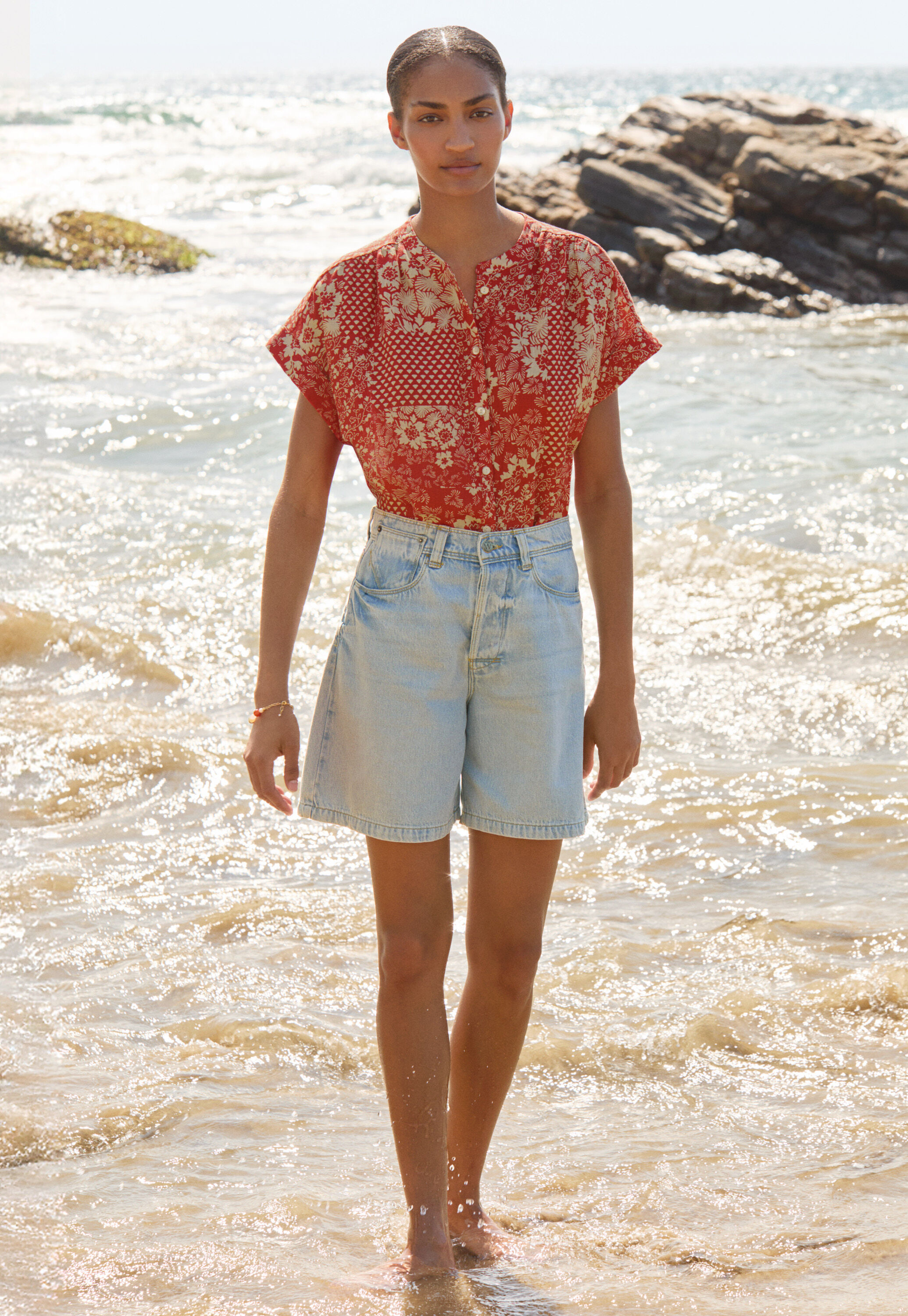 Denim shorts