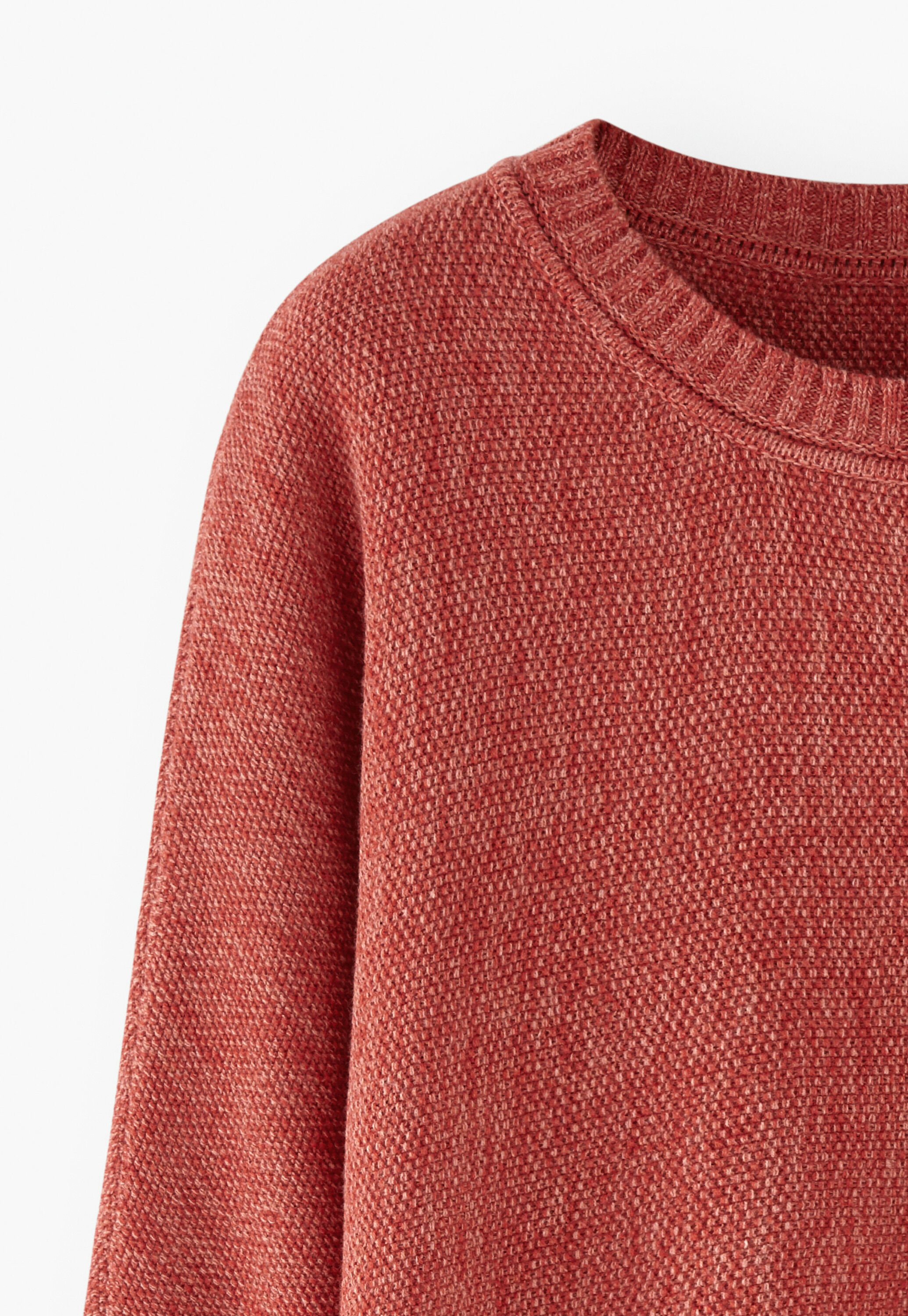 Moss-stitch sweater