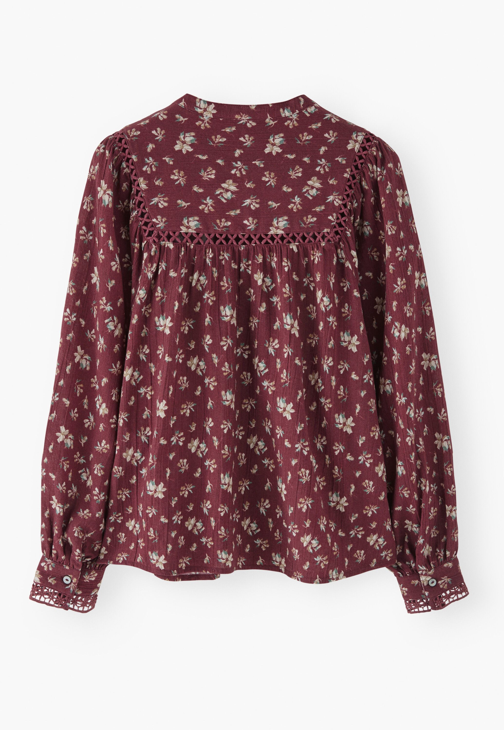 Printed gauze blouse