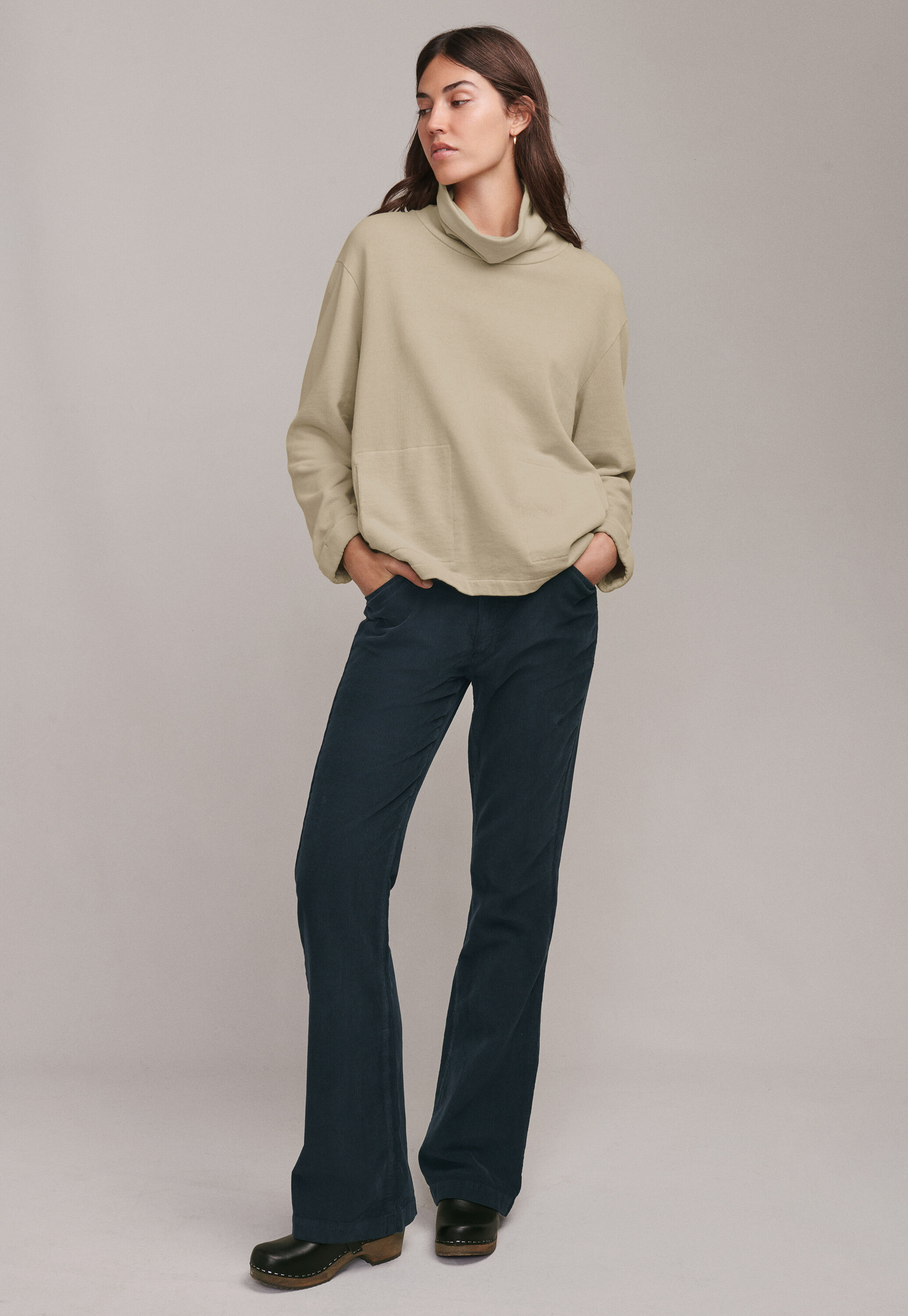 Funnel-neck sweatshirt