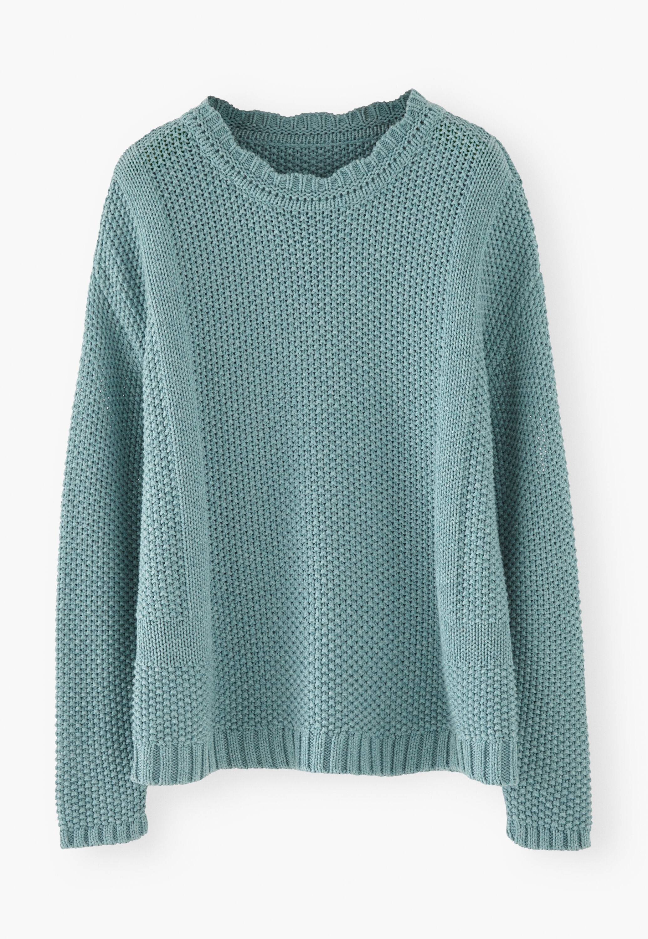 Moss-stitch sweater