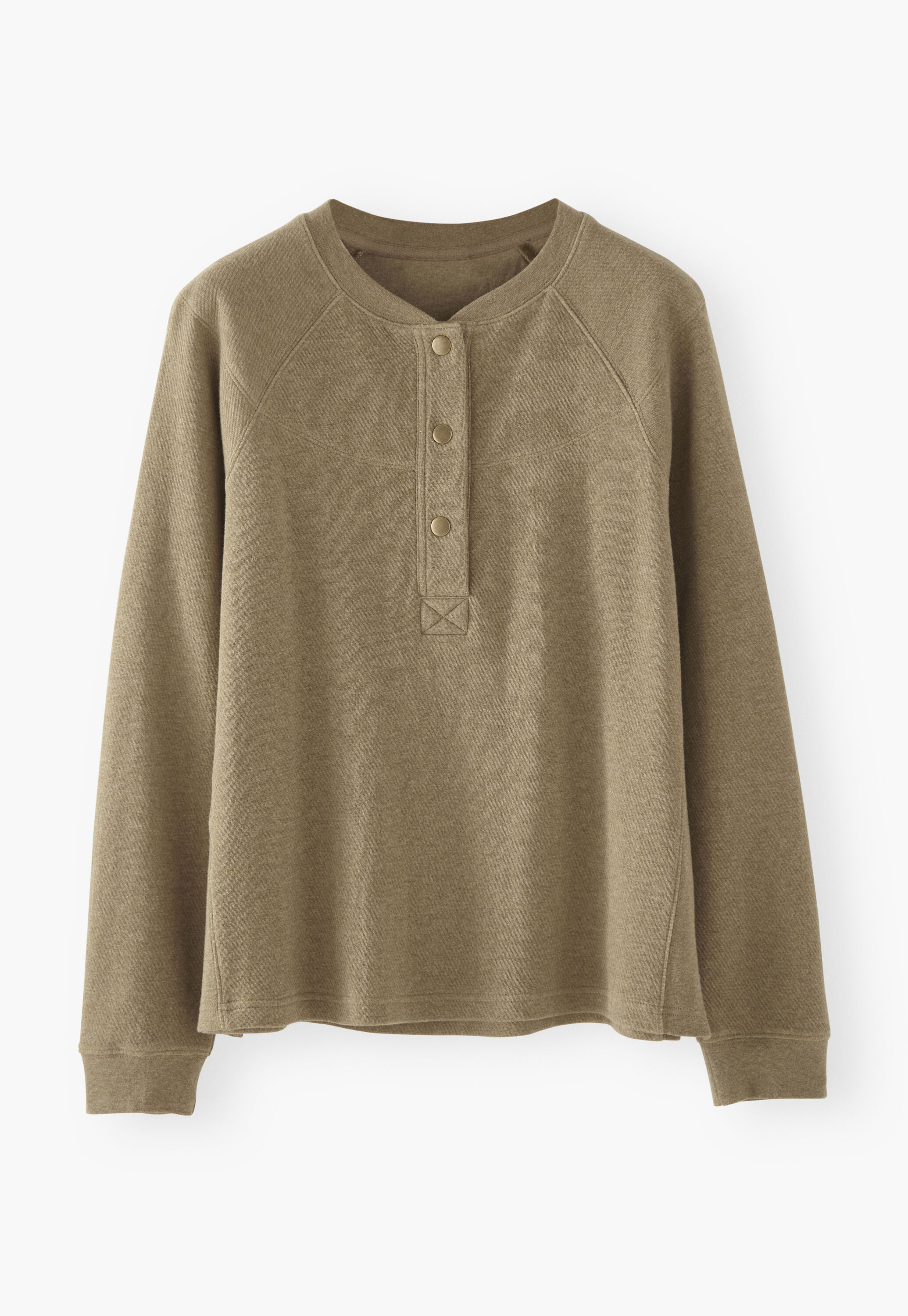 Half-placket sweatshirt