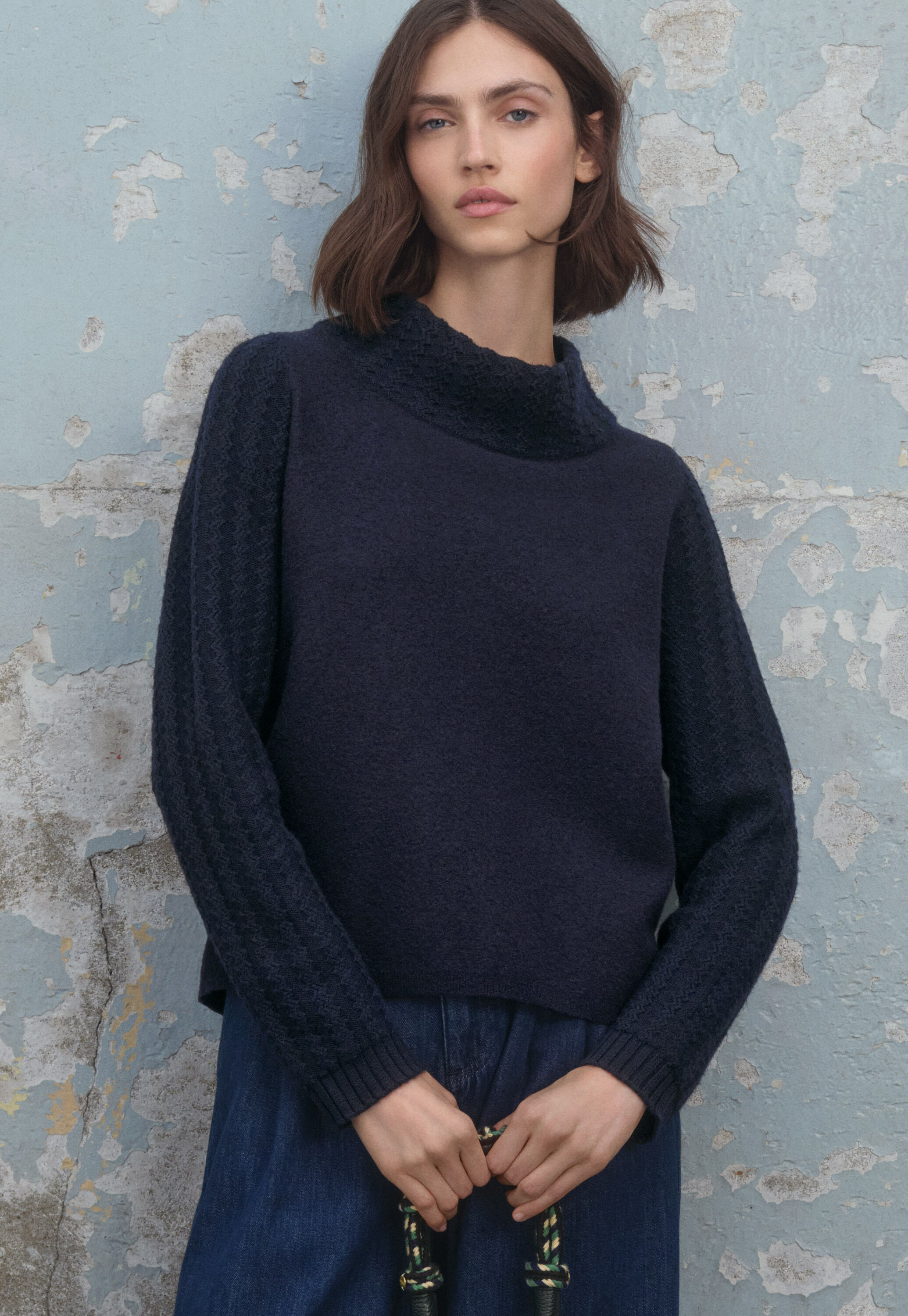 Stitch-detail sweater