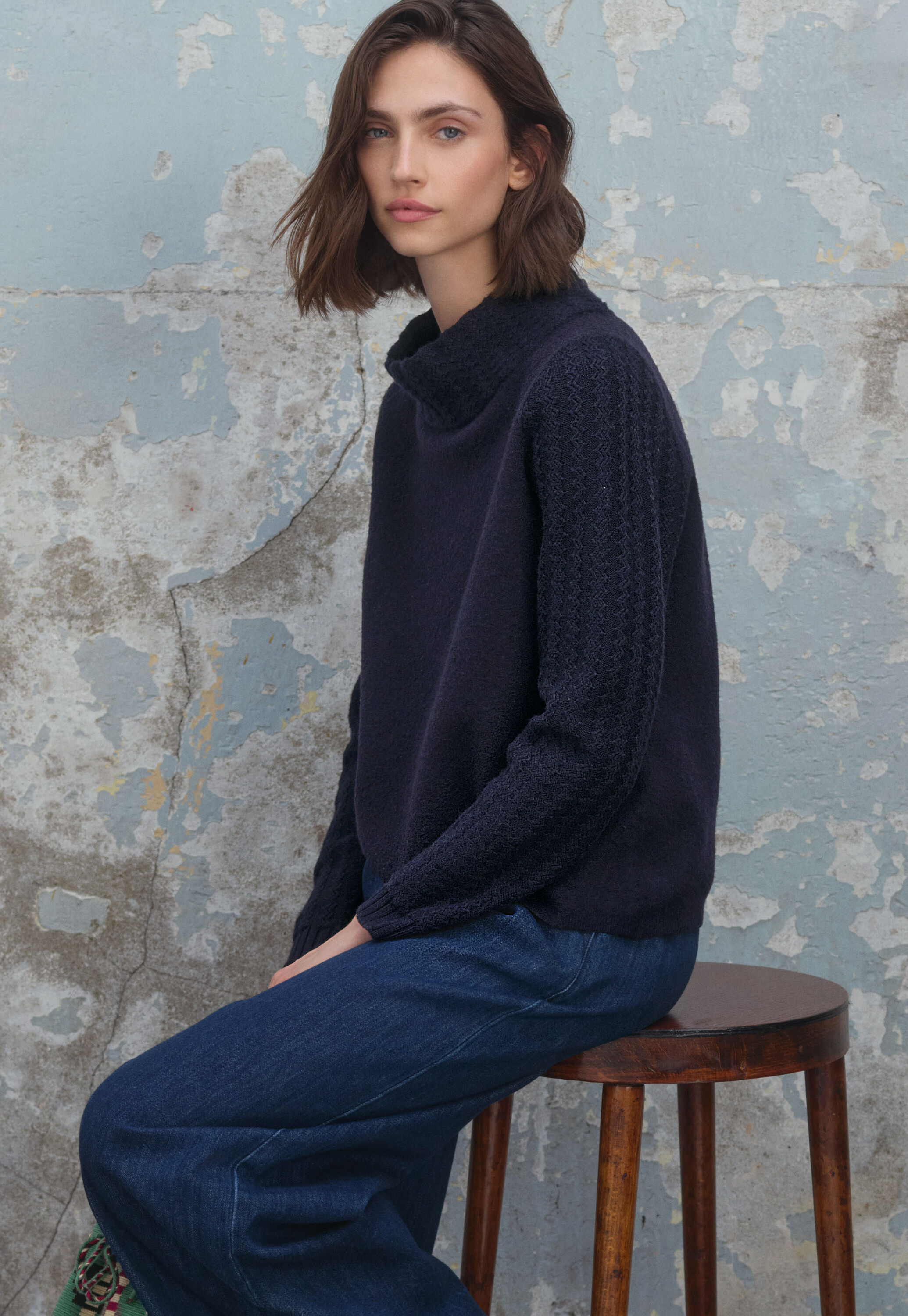 Stitch-detail sweater