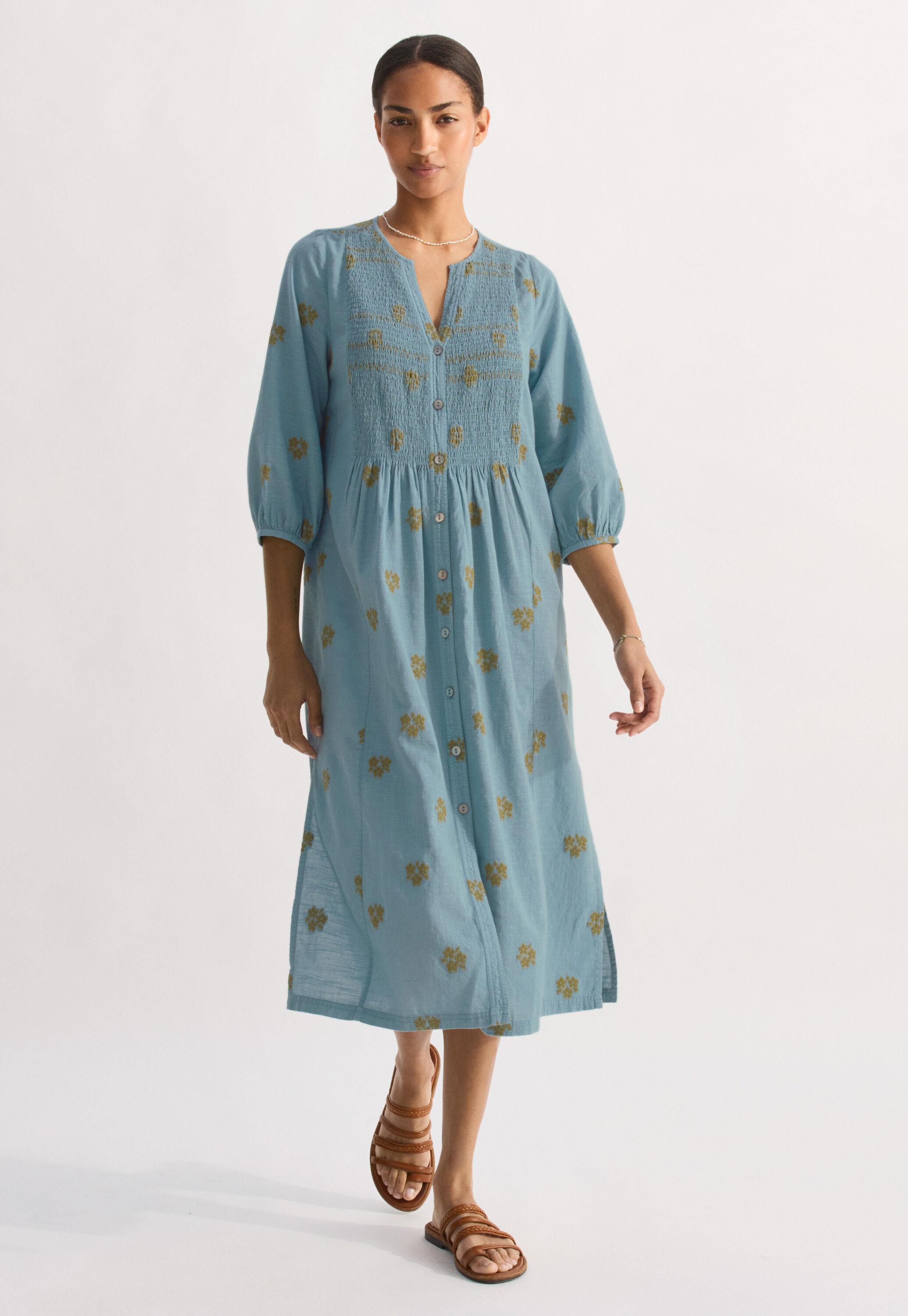 Clipped jacquard dress