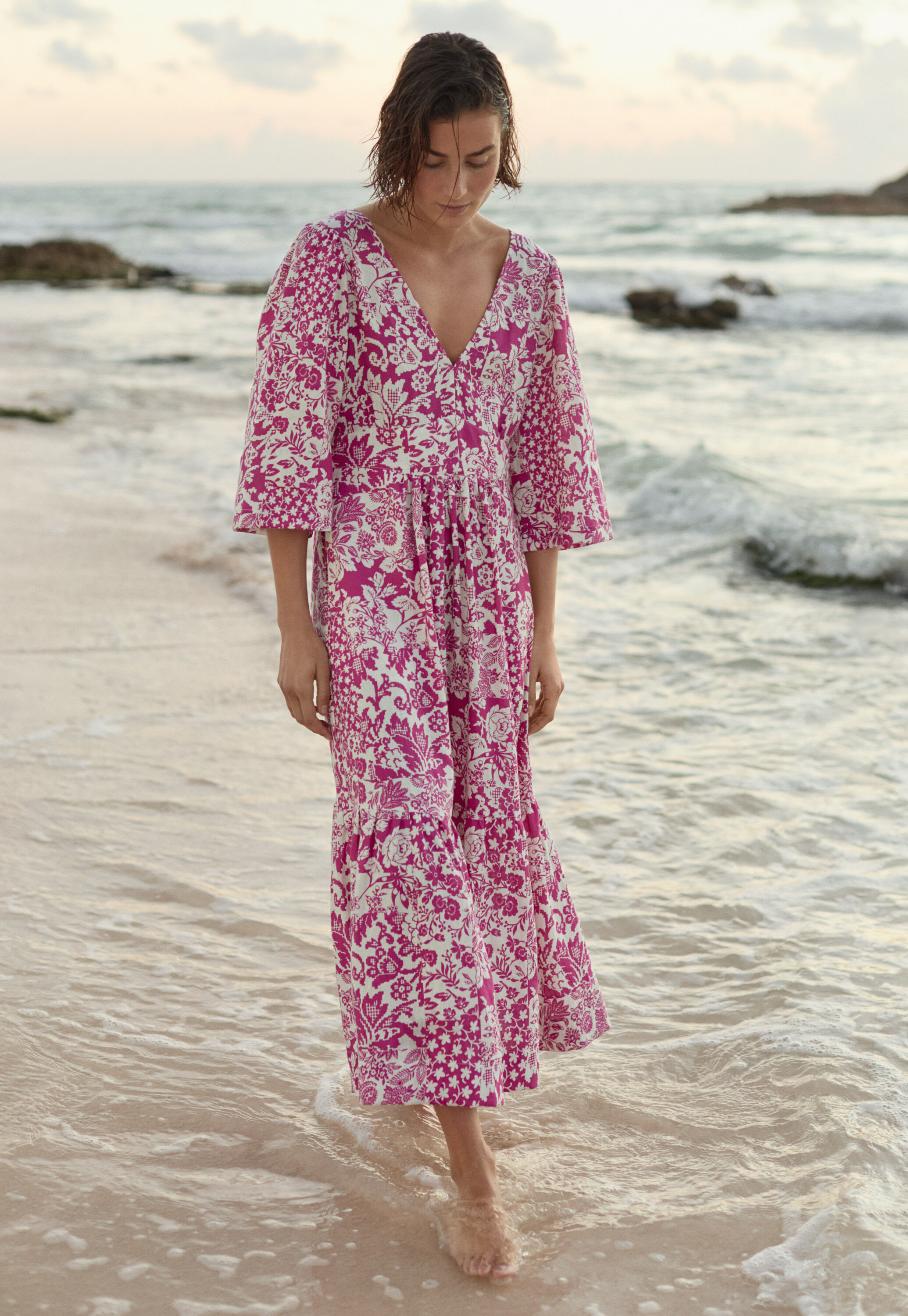 Printed maxi-dress
