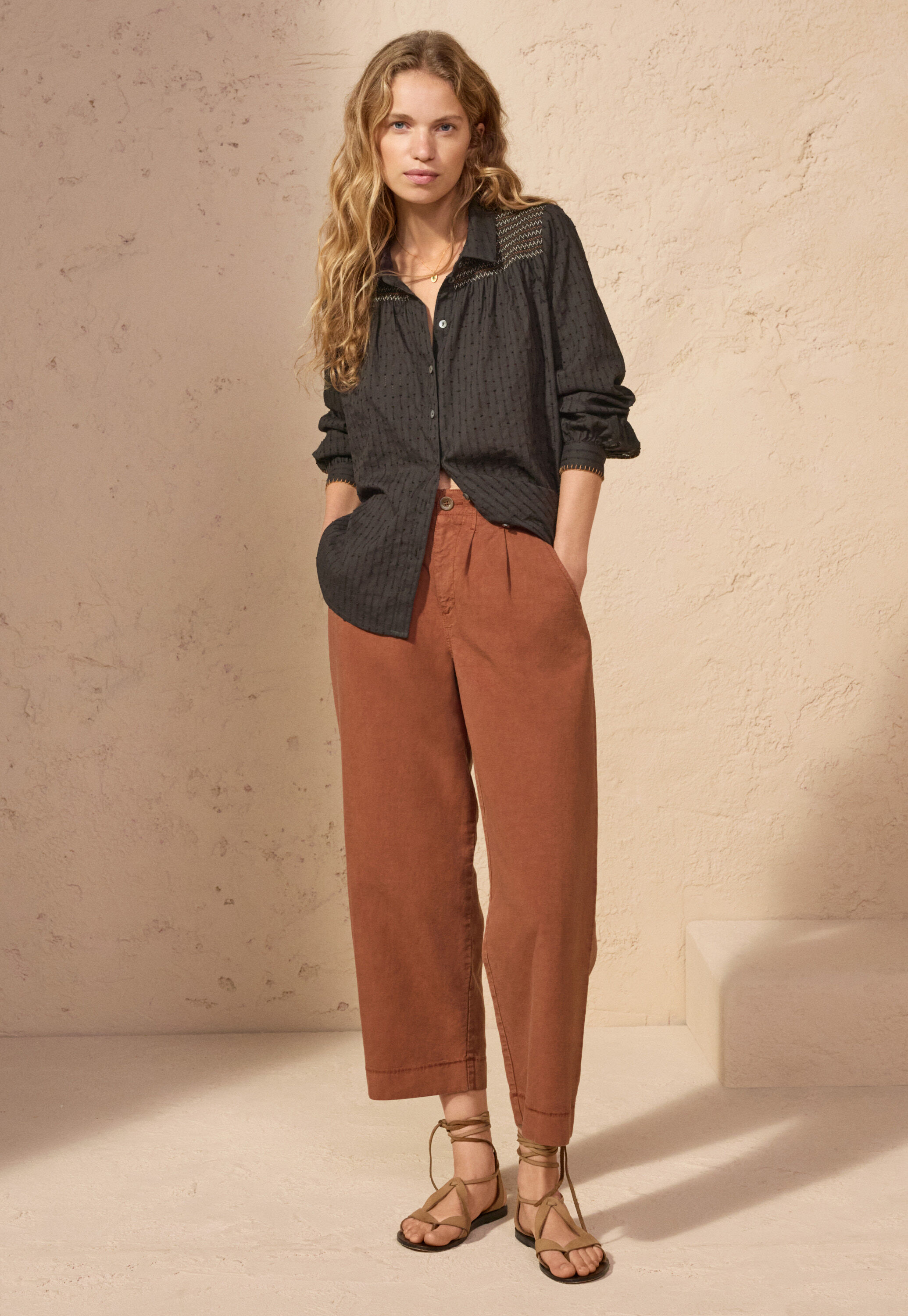 Pleat-detail trousers