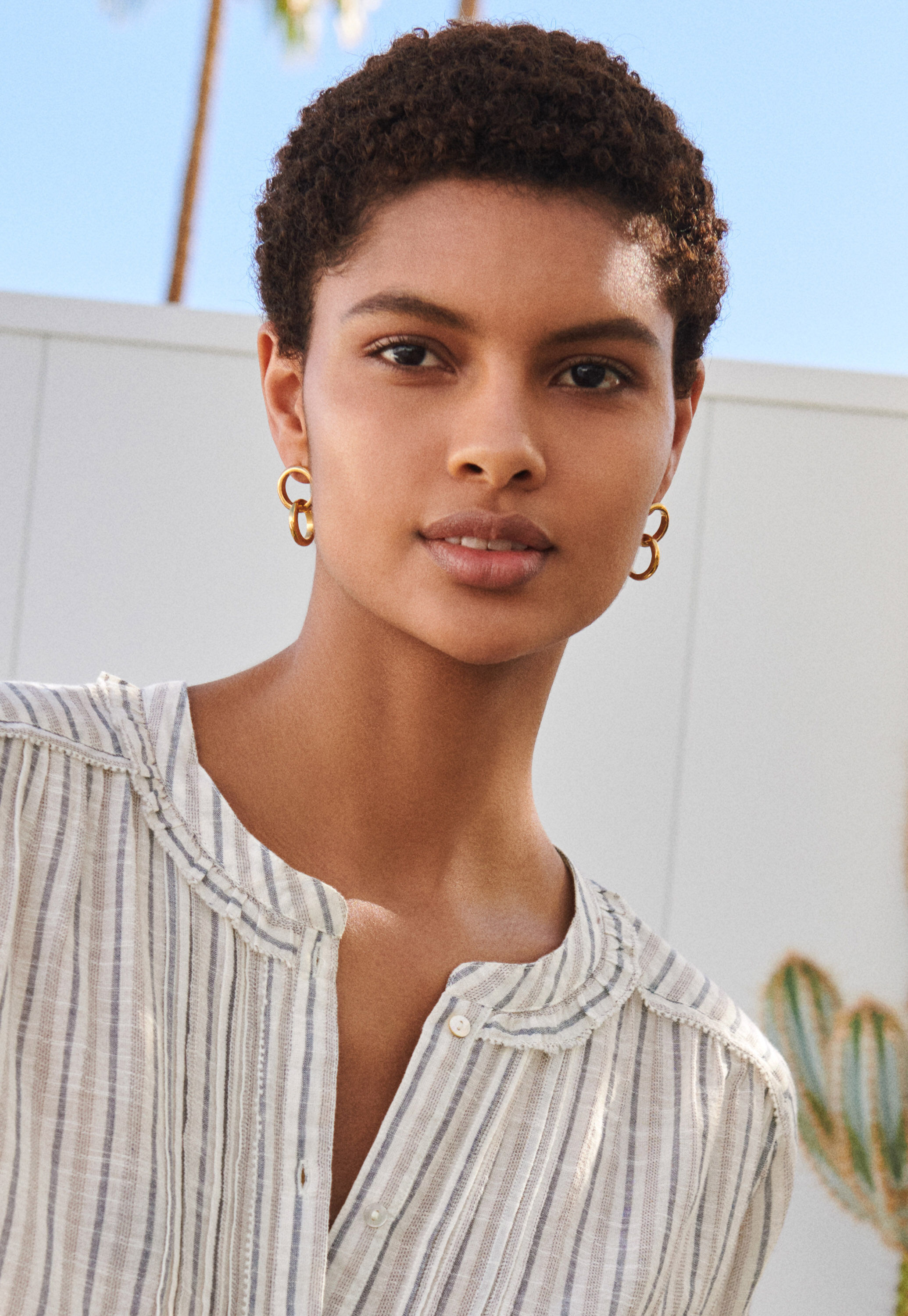 Double-hoop earrings