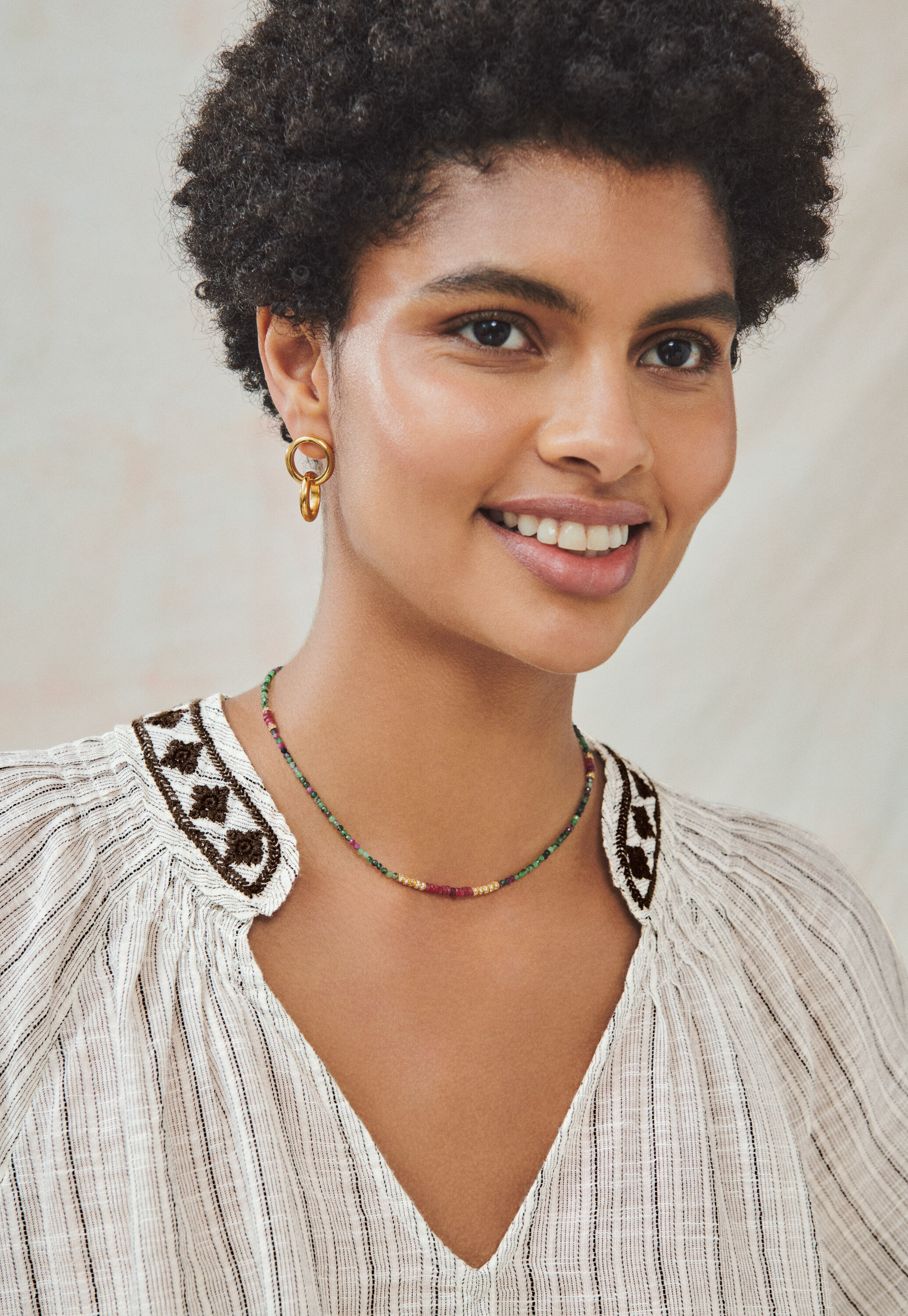 Double-hoop earrings