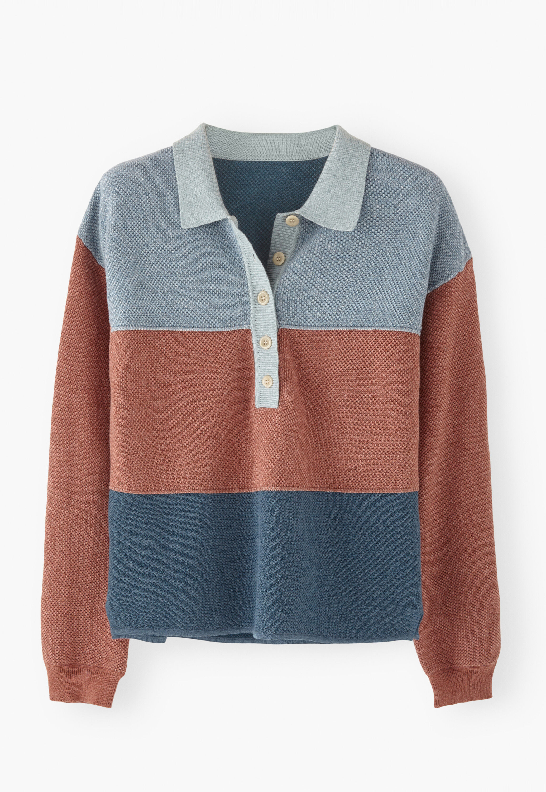 Piqu&eacute; striped rugby sweater