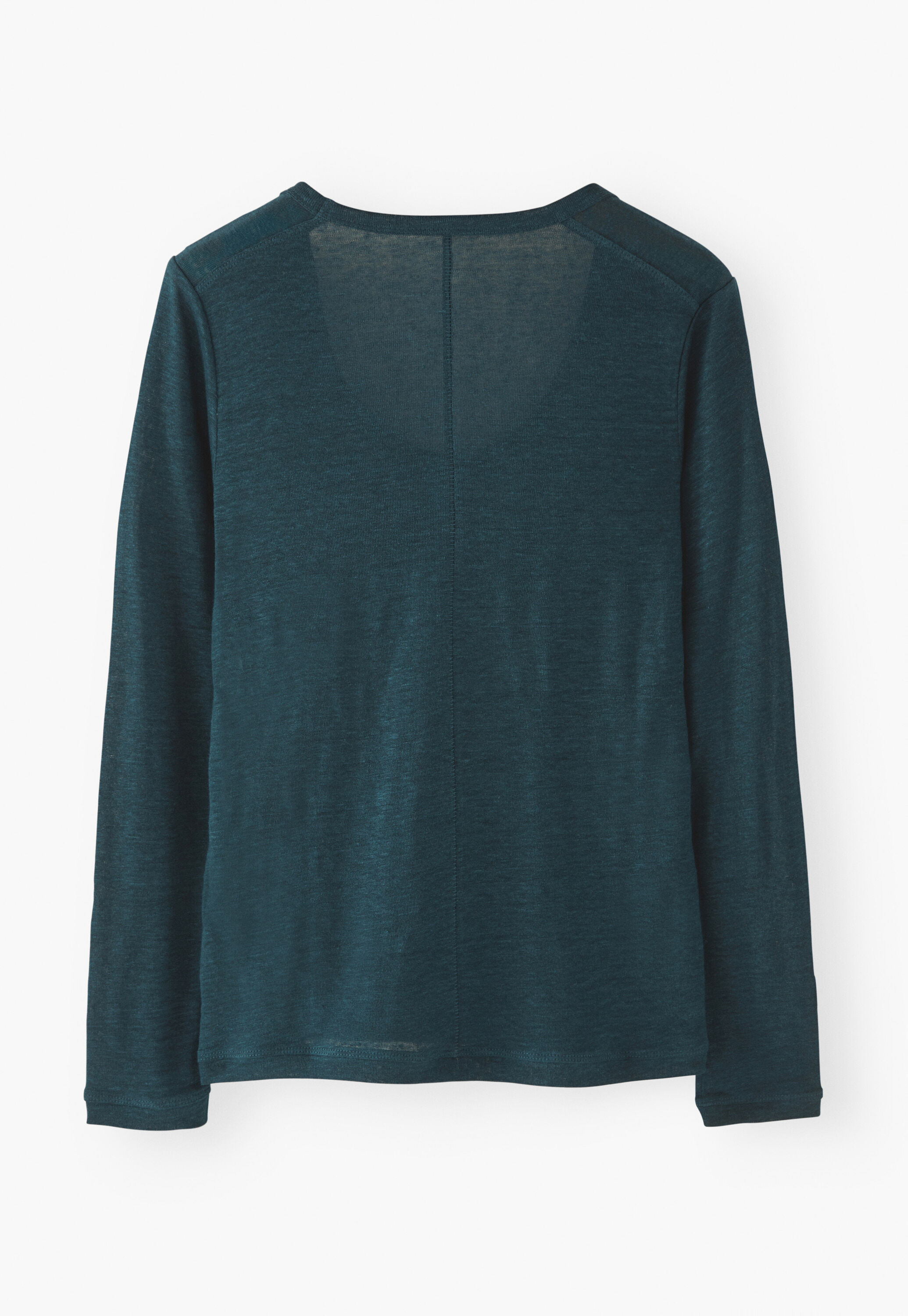Long-sleeved scoop-neck top