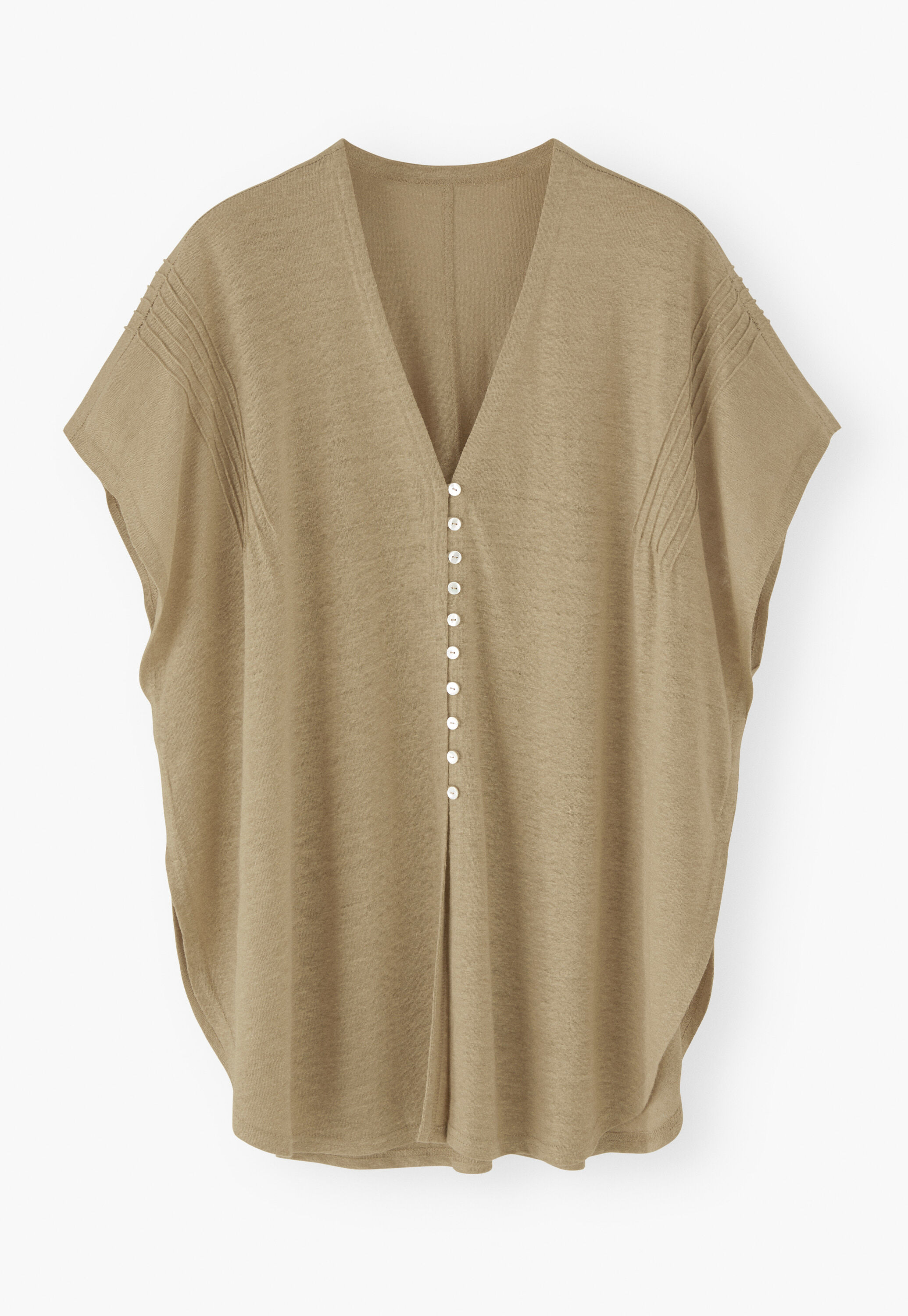 Pintuck kaftan cardigan