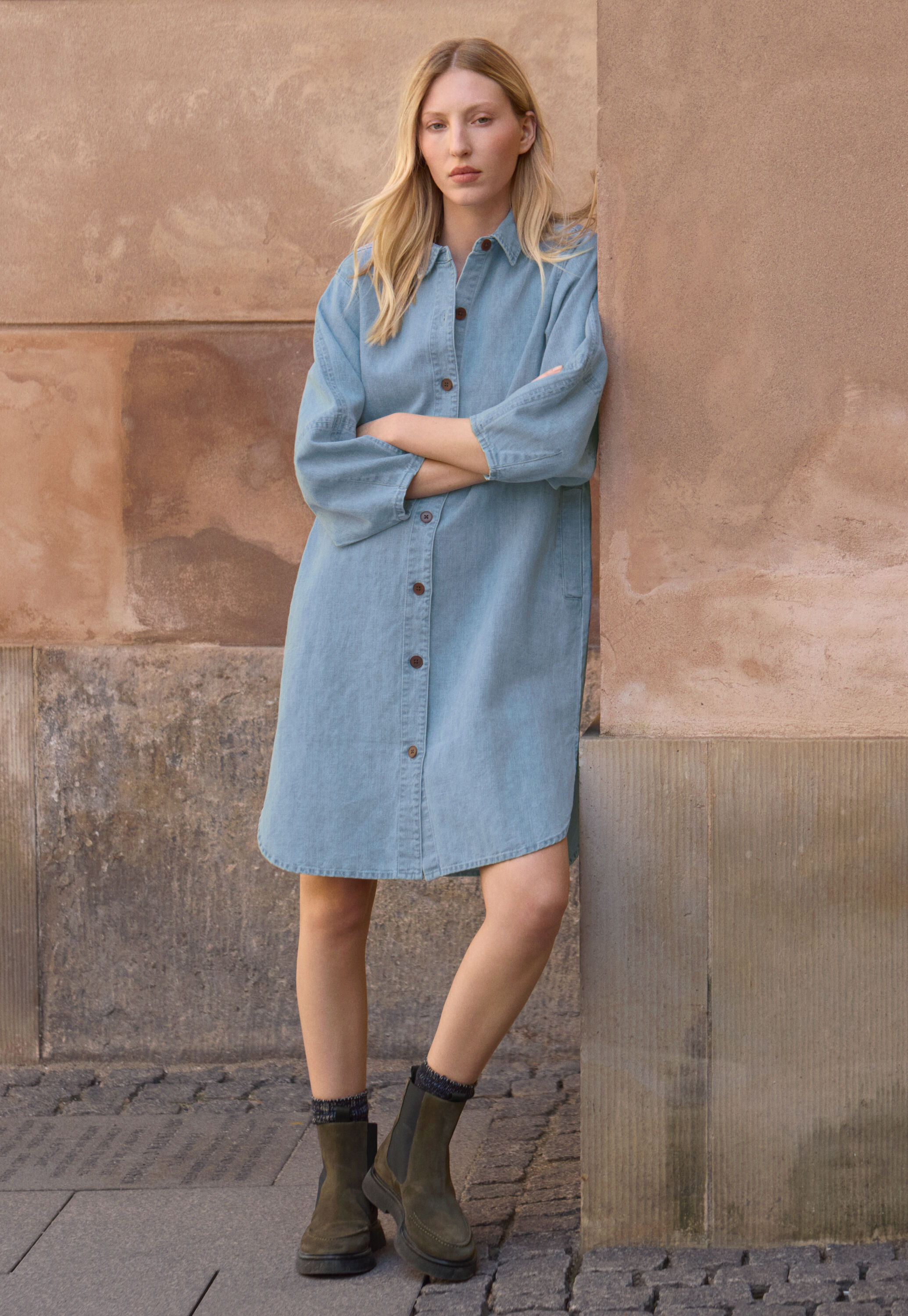 Oversize shirt dress