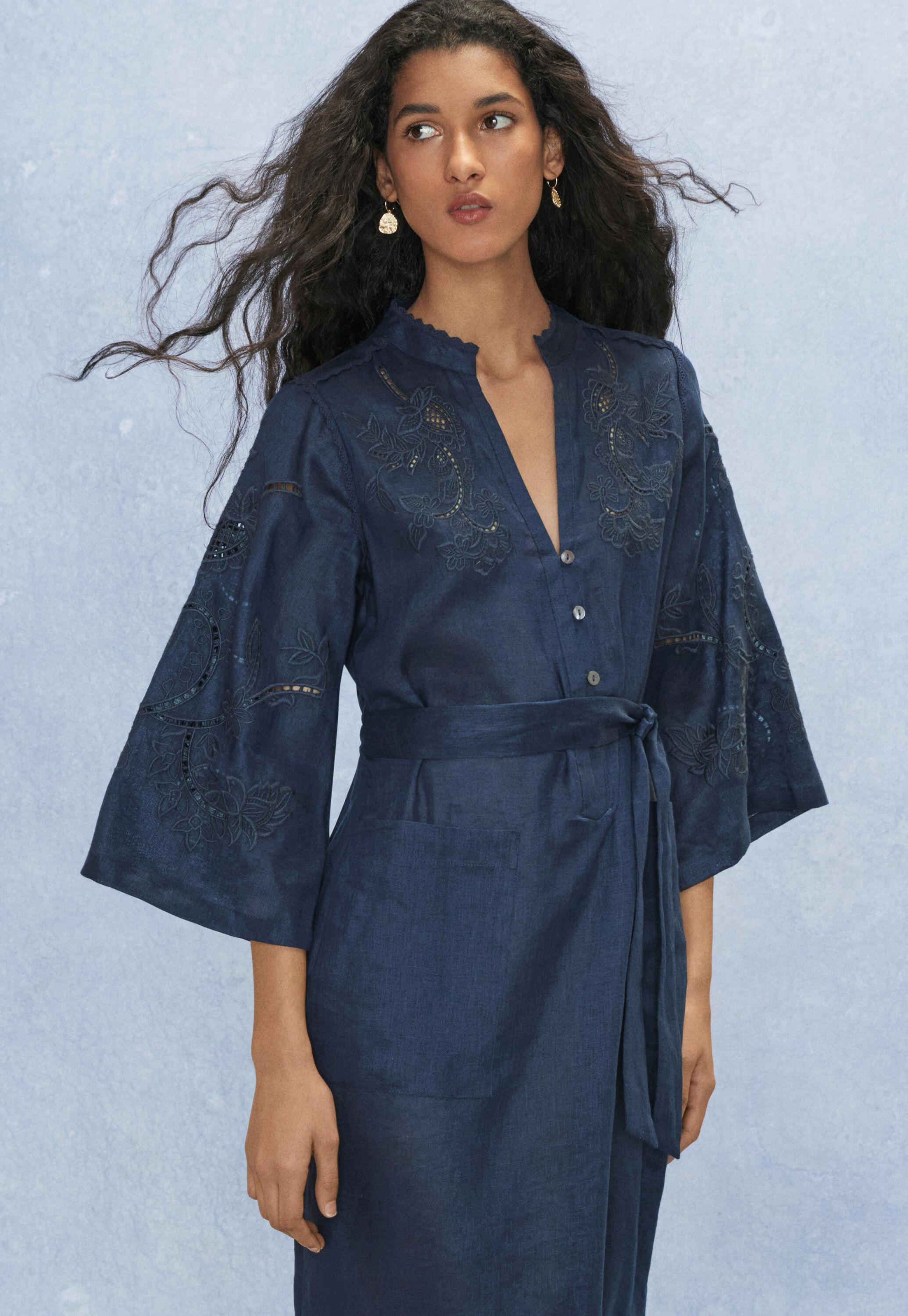 Embroidered cutwork dress