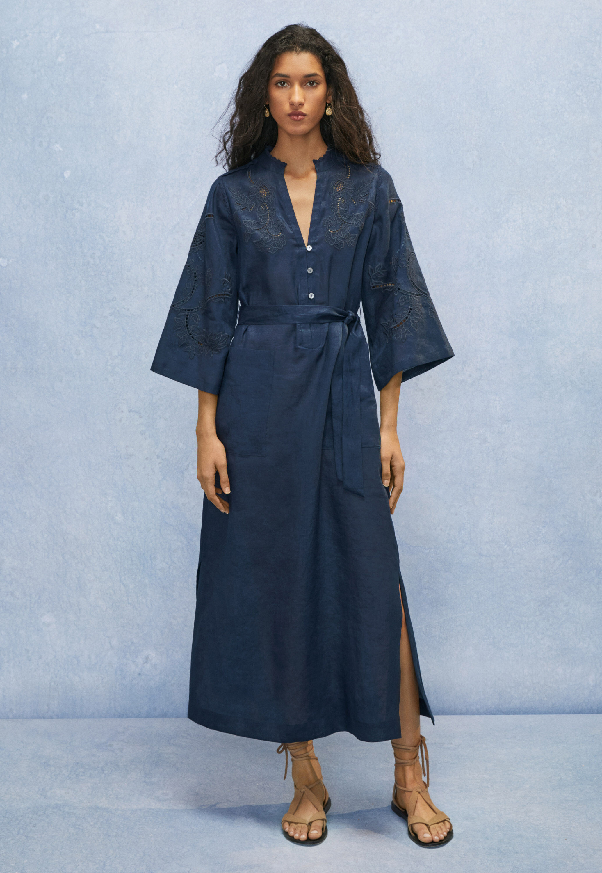 Embroidered cutwork dress
