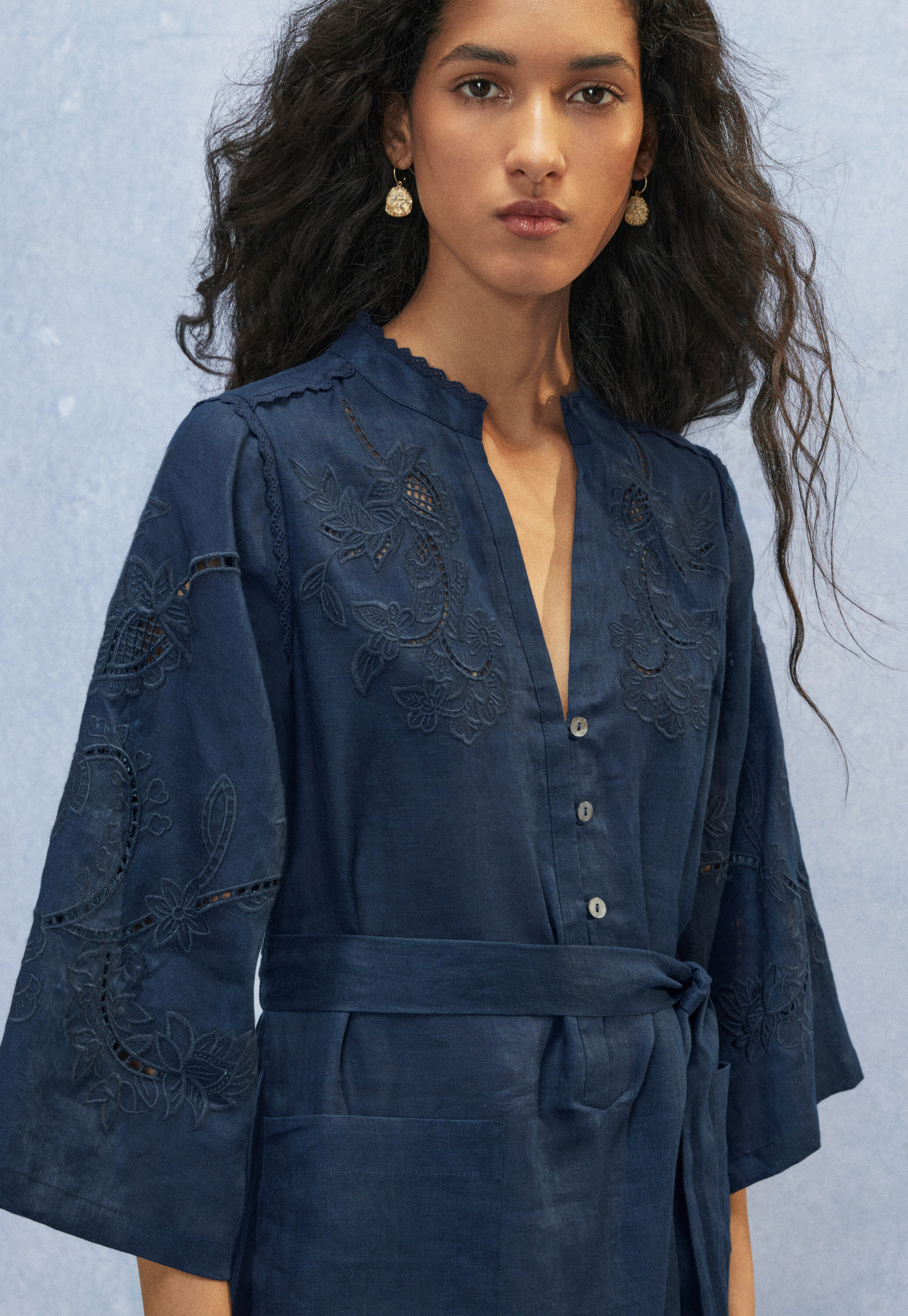 Embroidered cutwork dress