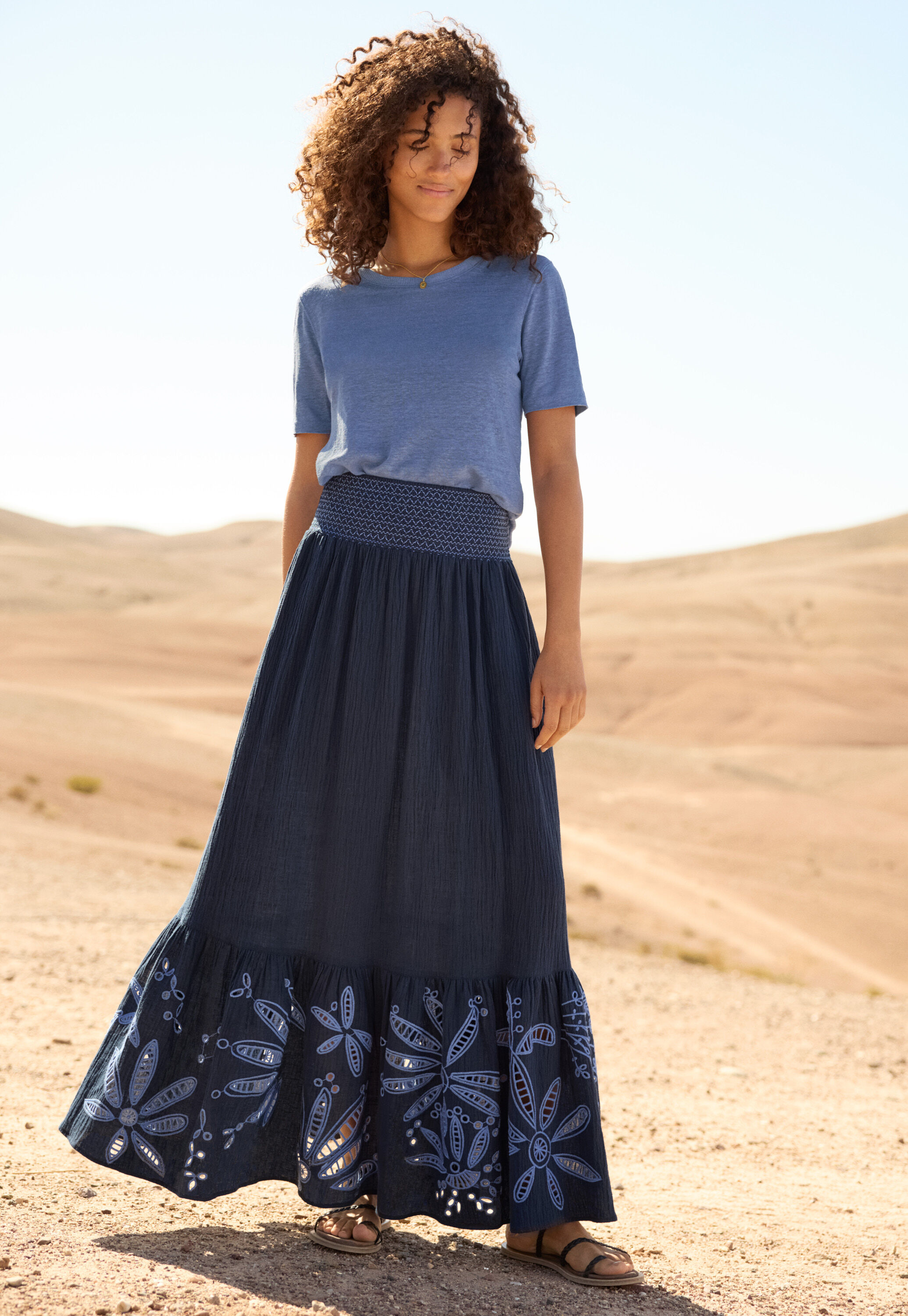 Cutwork skirt