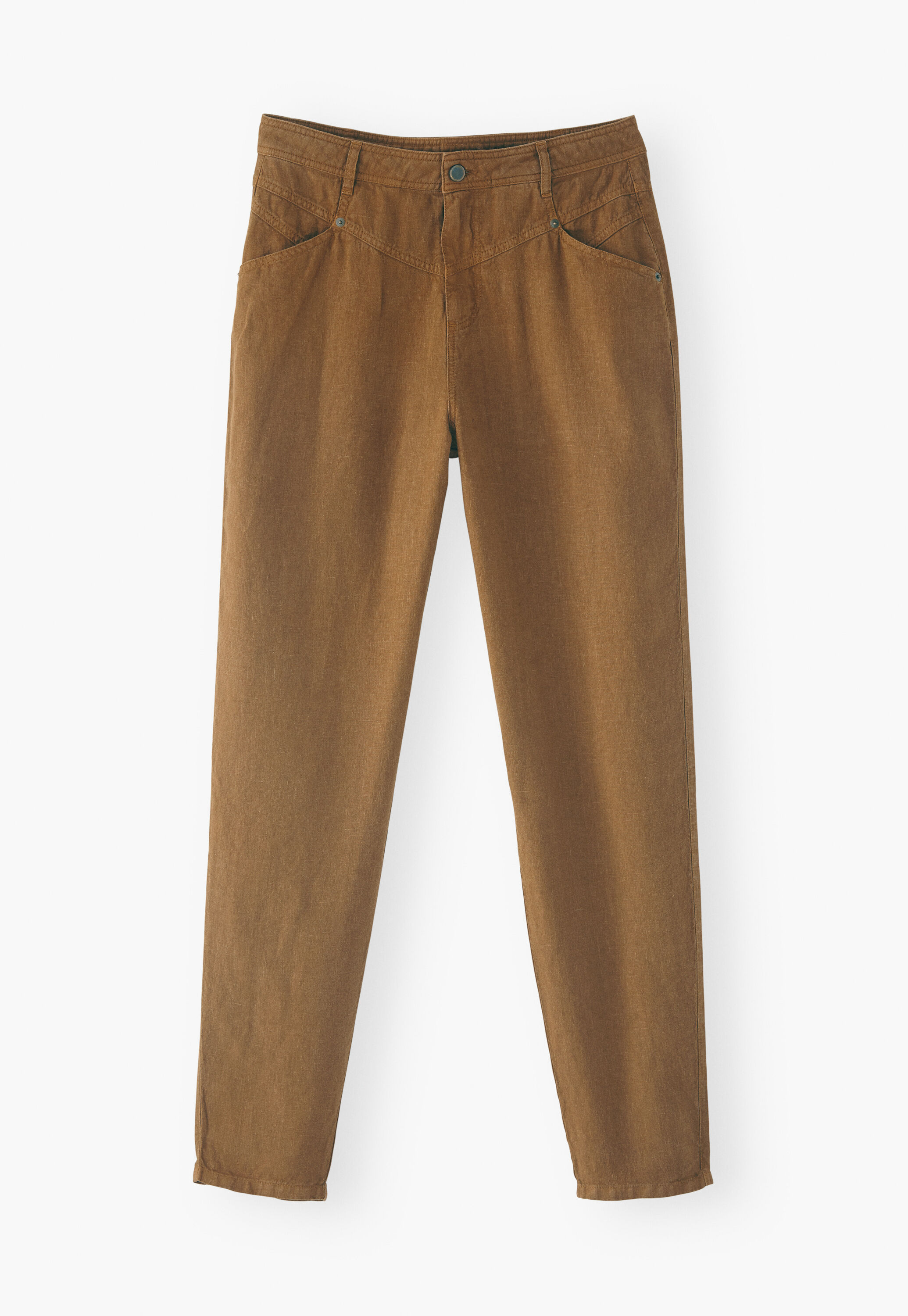 High-waisted trousers