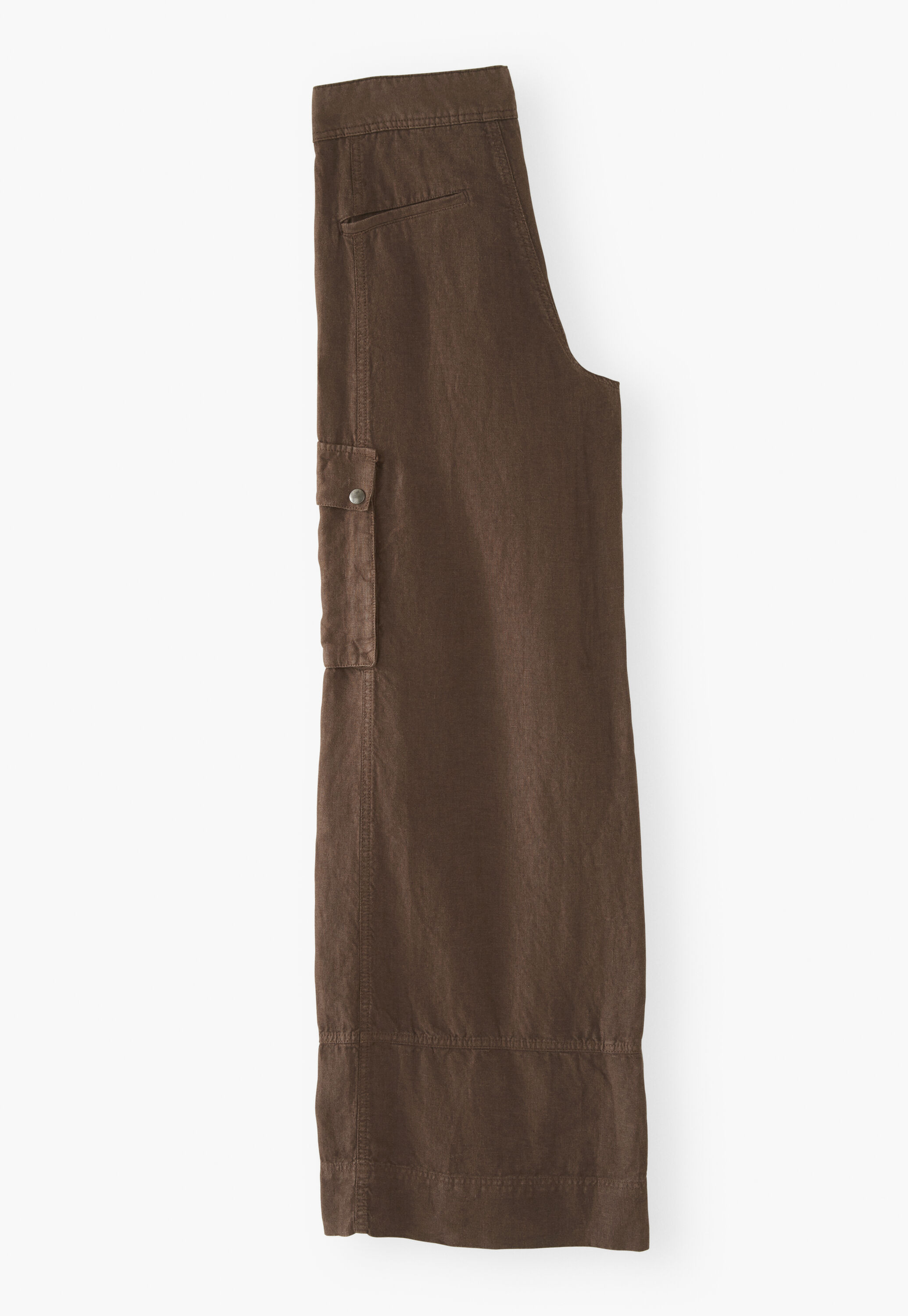 Wide-leg patch-pocket trousers
