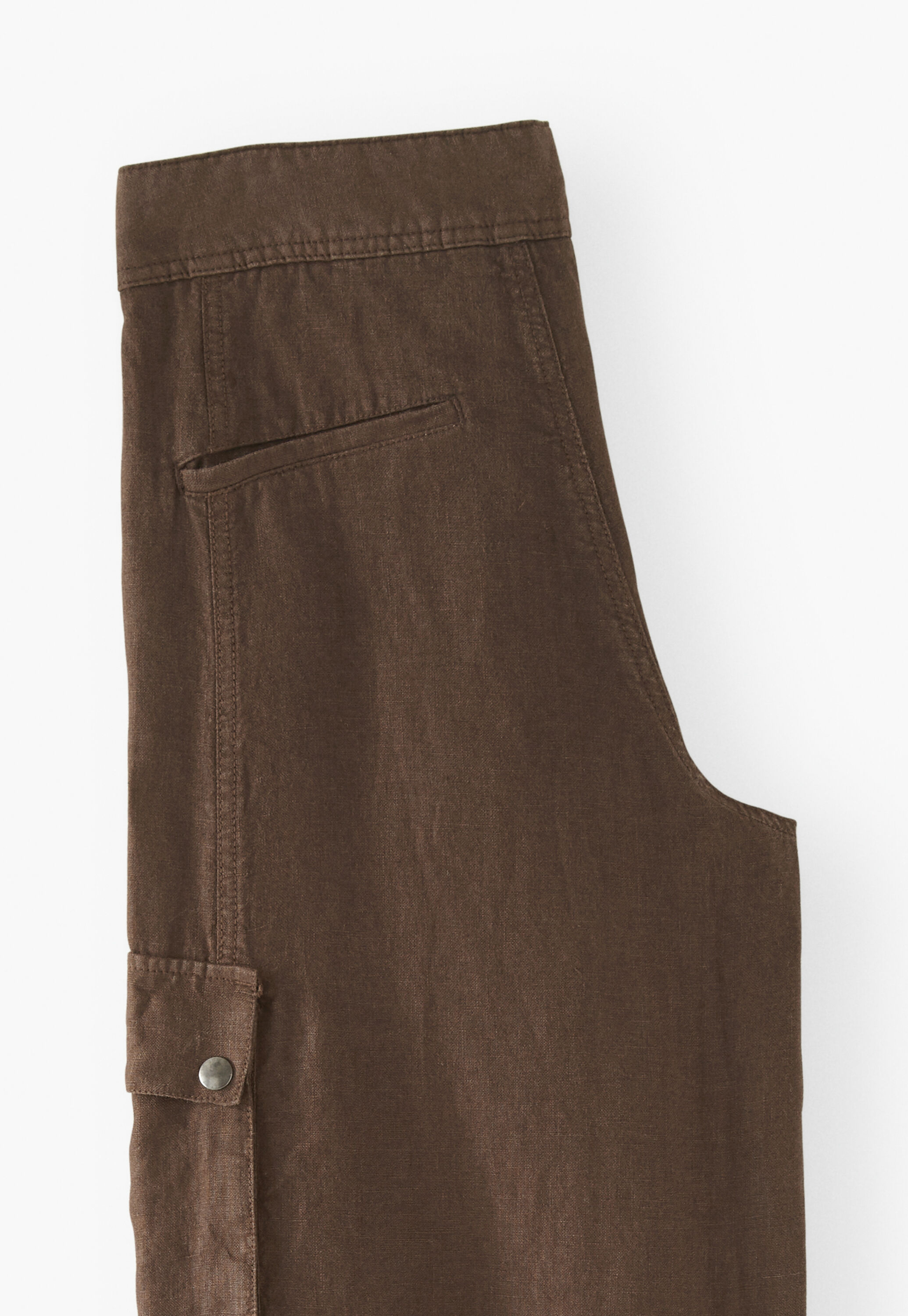 Wide-leg patch-pocket trousers