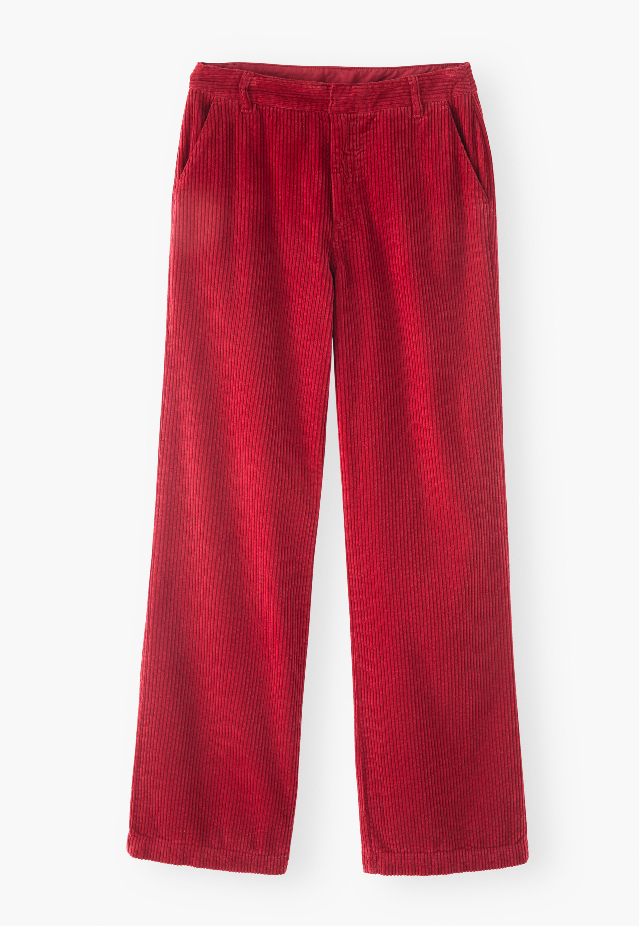 Straight-leg cord trousers