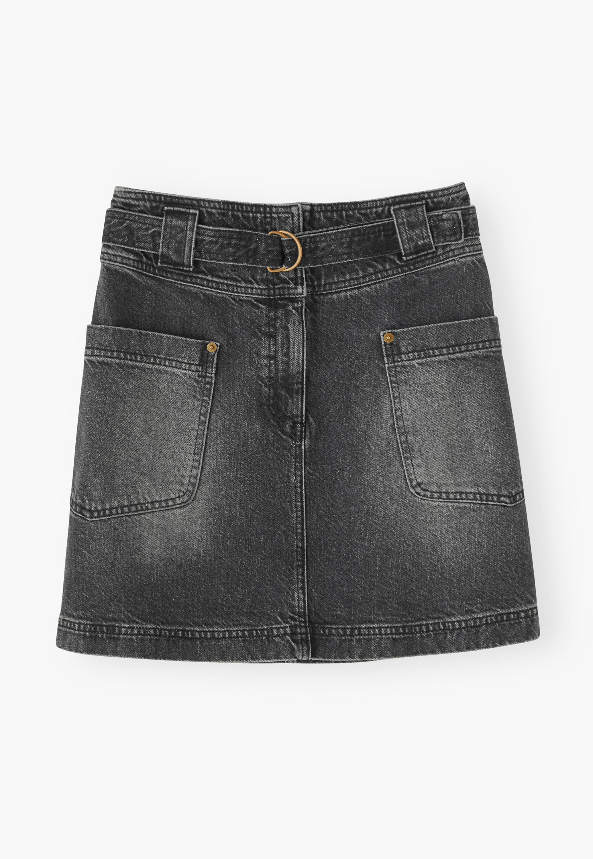 Short denim skirt