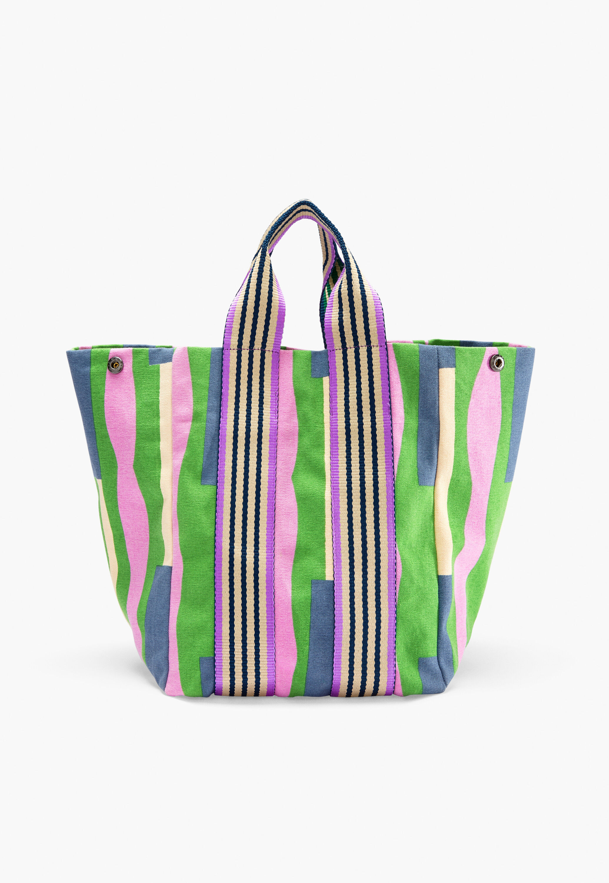 Striped shopper bag