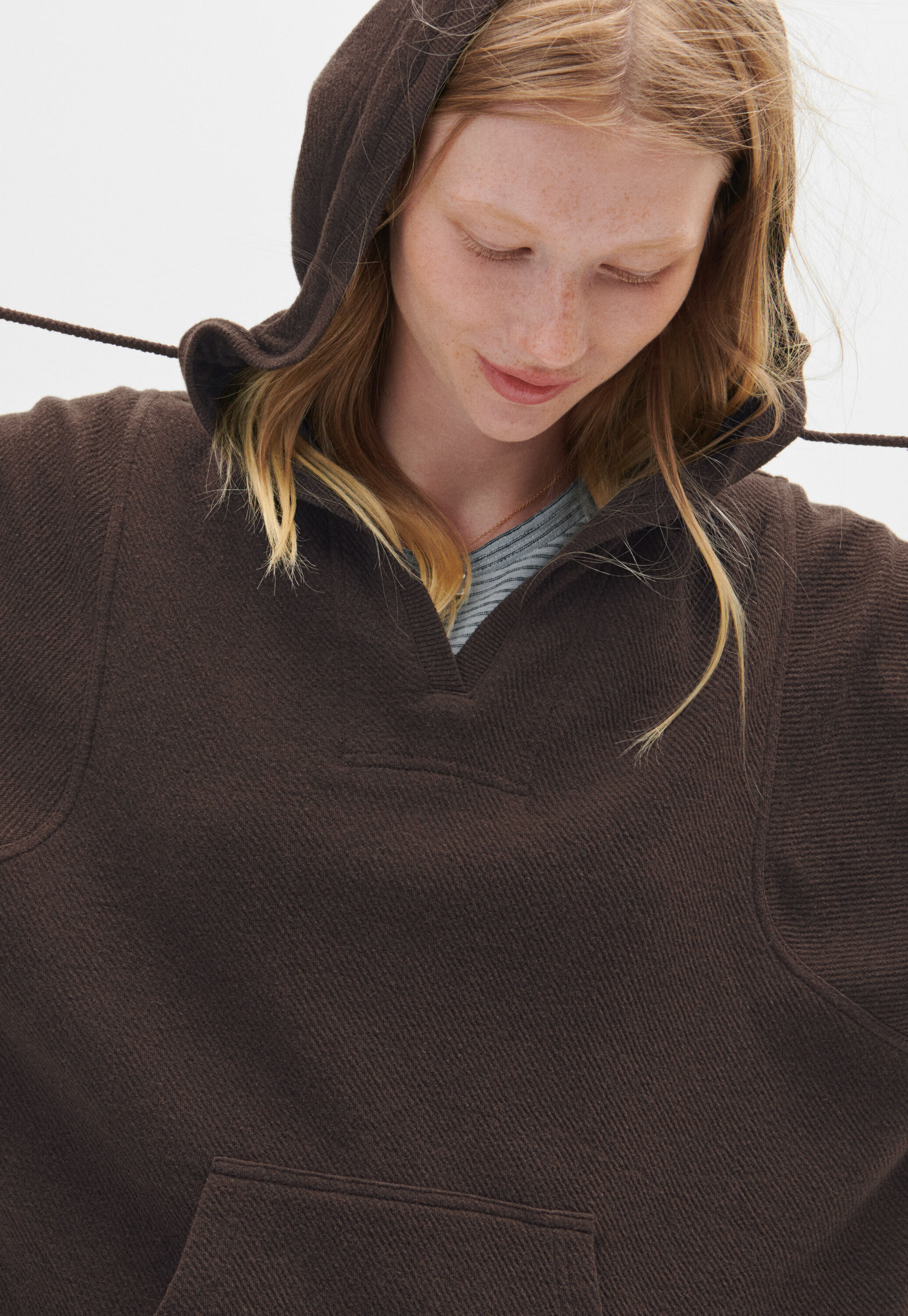 V-neck hoodie