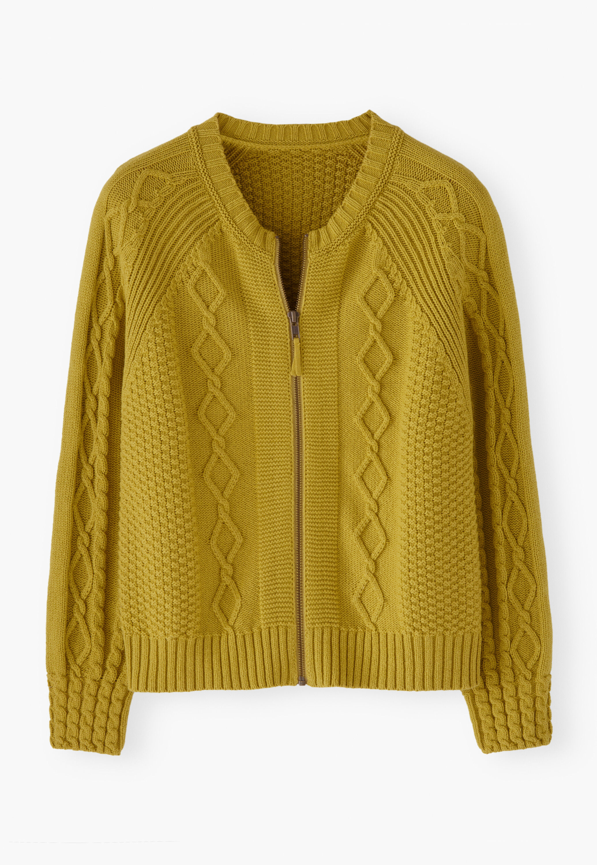 Cable-stitch cardigan