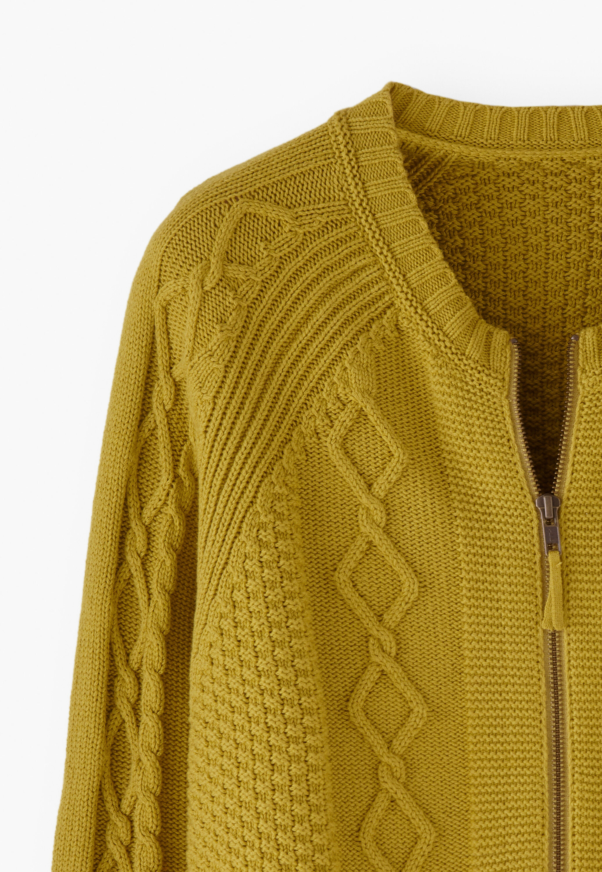 Cable-stitch cardigan