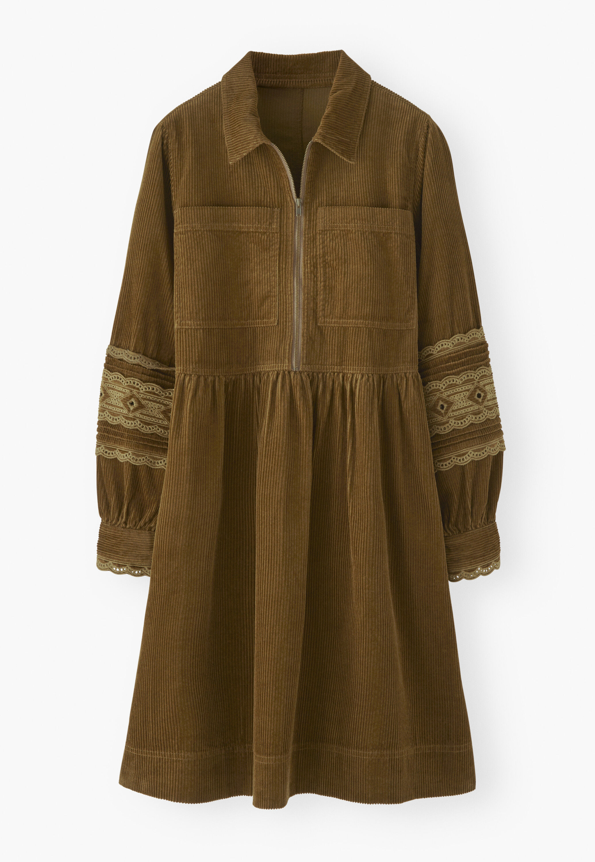 Half-zip cord dress