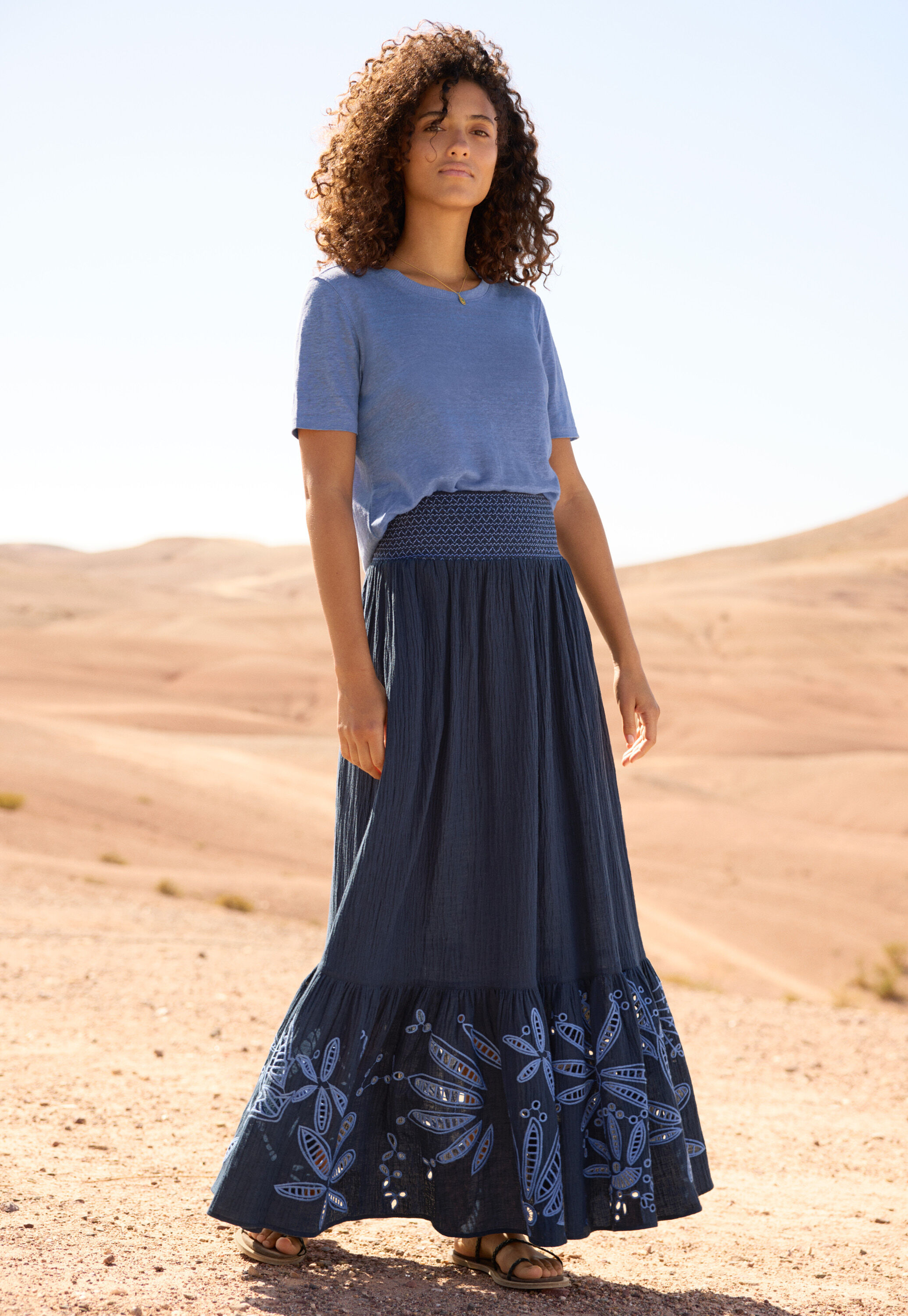 Cutwork skirt