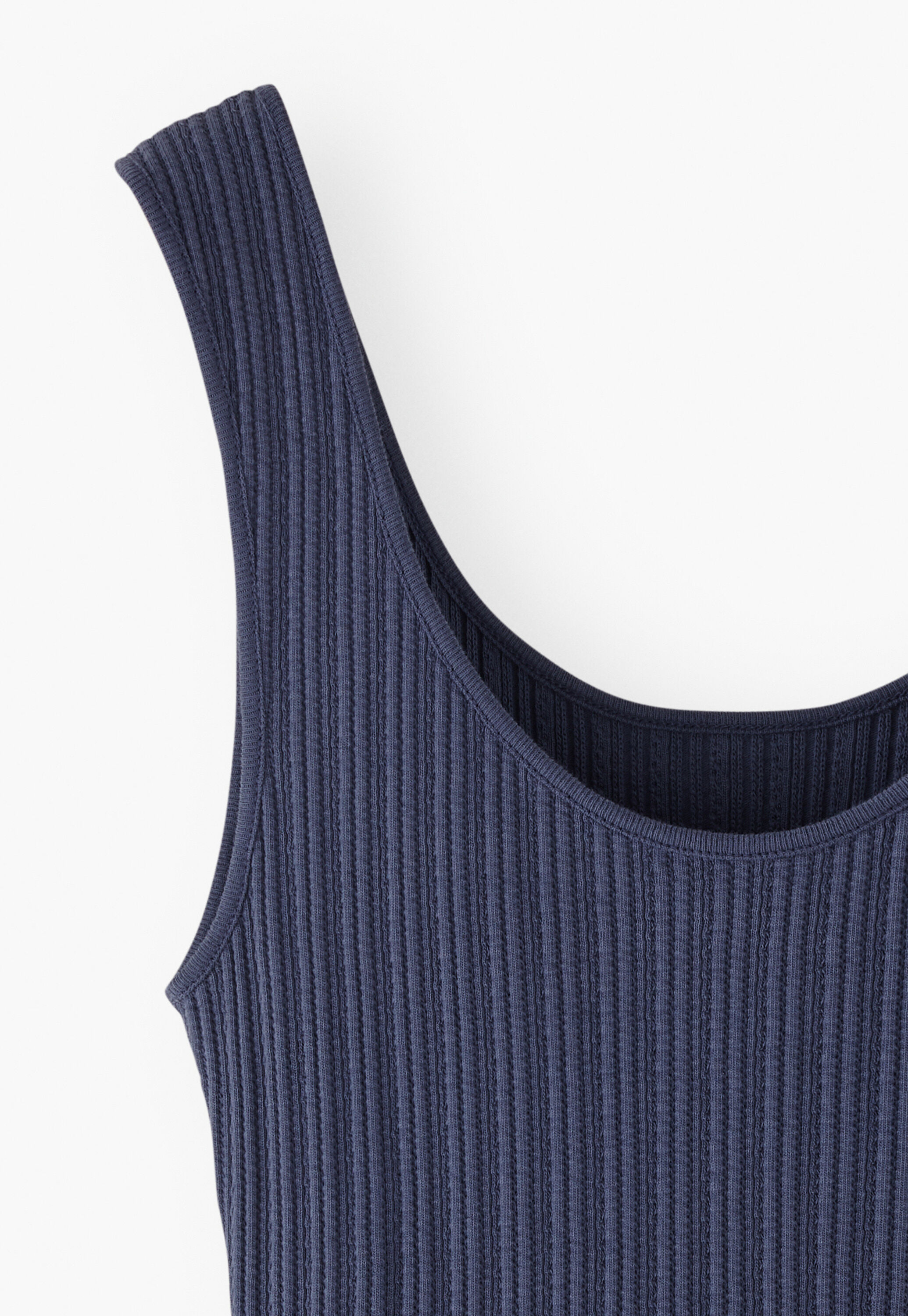 Lace-rib vest