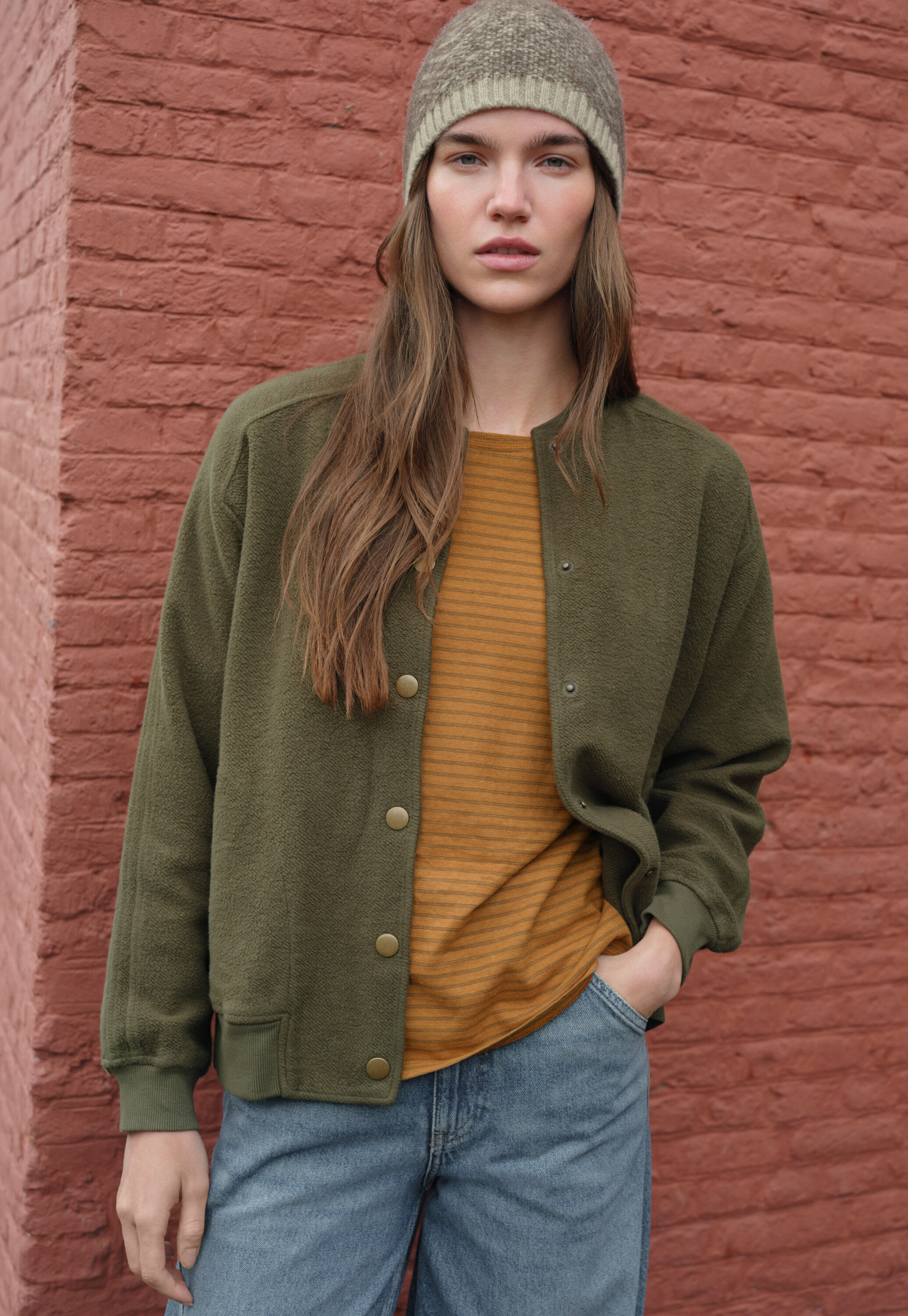 Jersey jacket, Moss, large