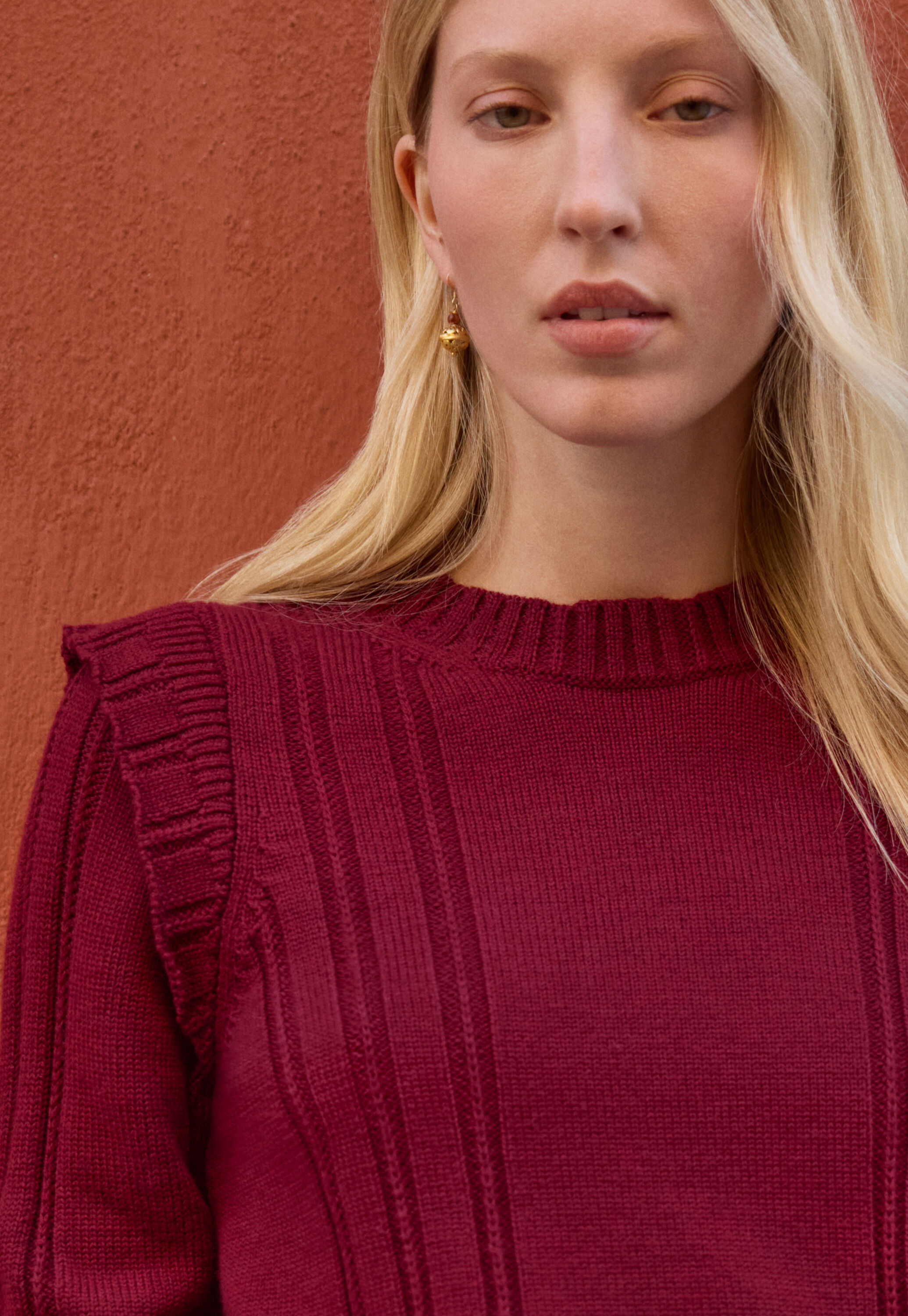 Rib-stitch sweater
