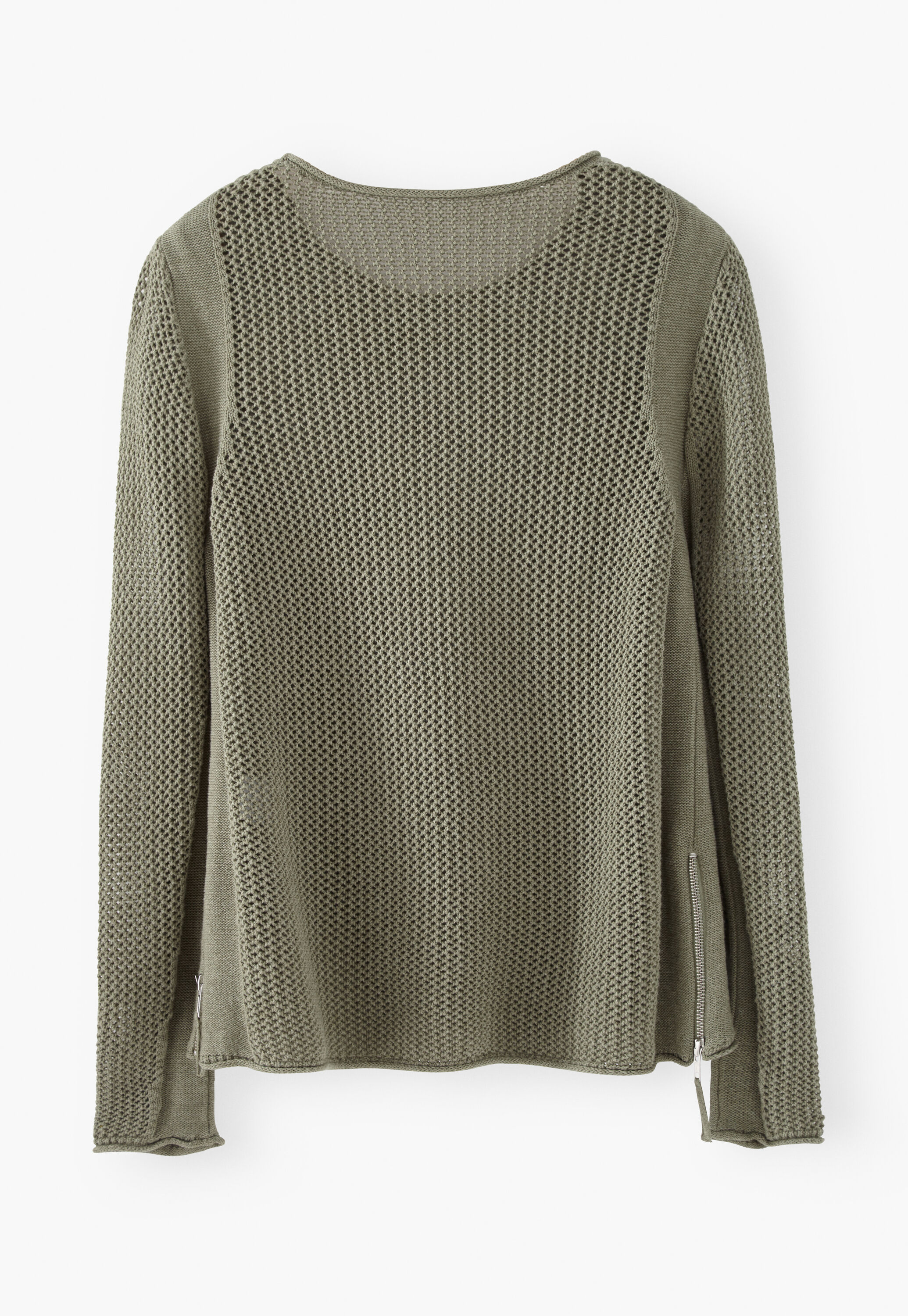 Mesh-stitch sweater