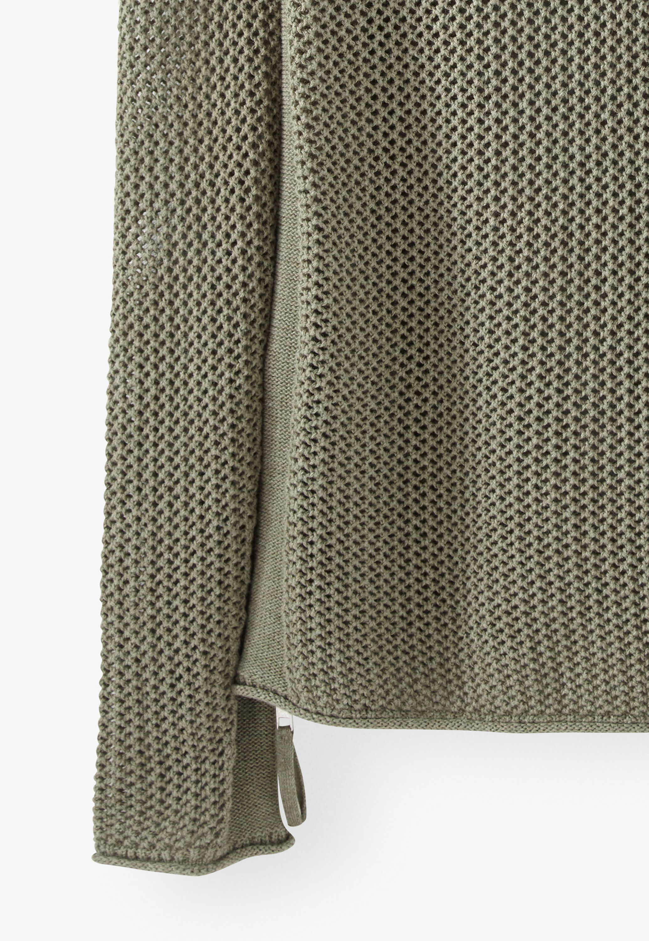 Mesh-stitch sweater