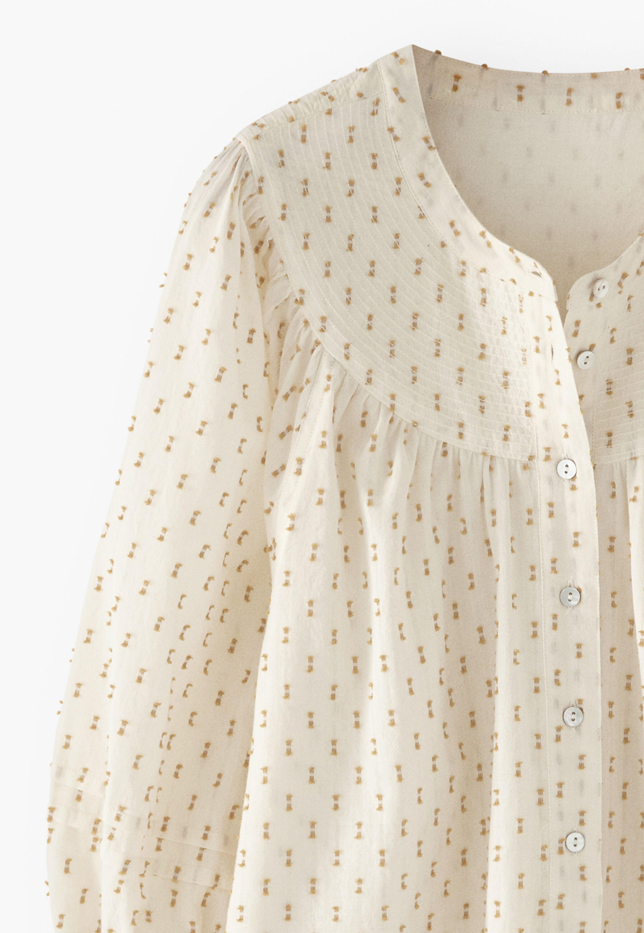 Clipped jacquard blouse