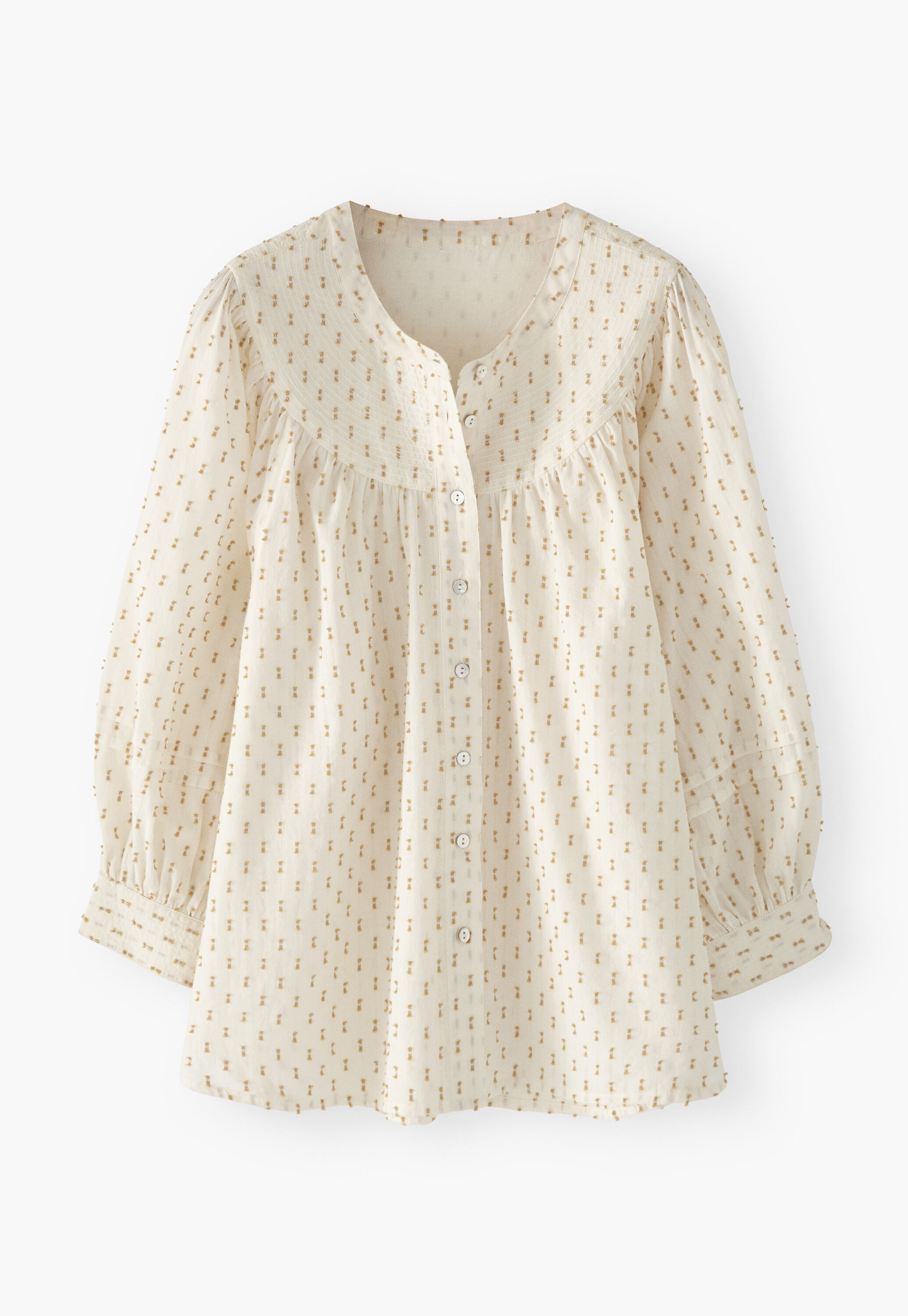 Clipped jacquard blouse