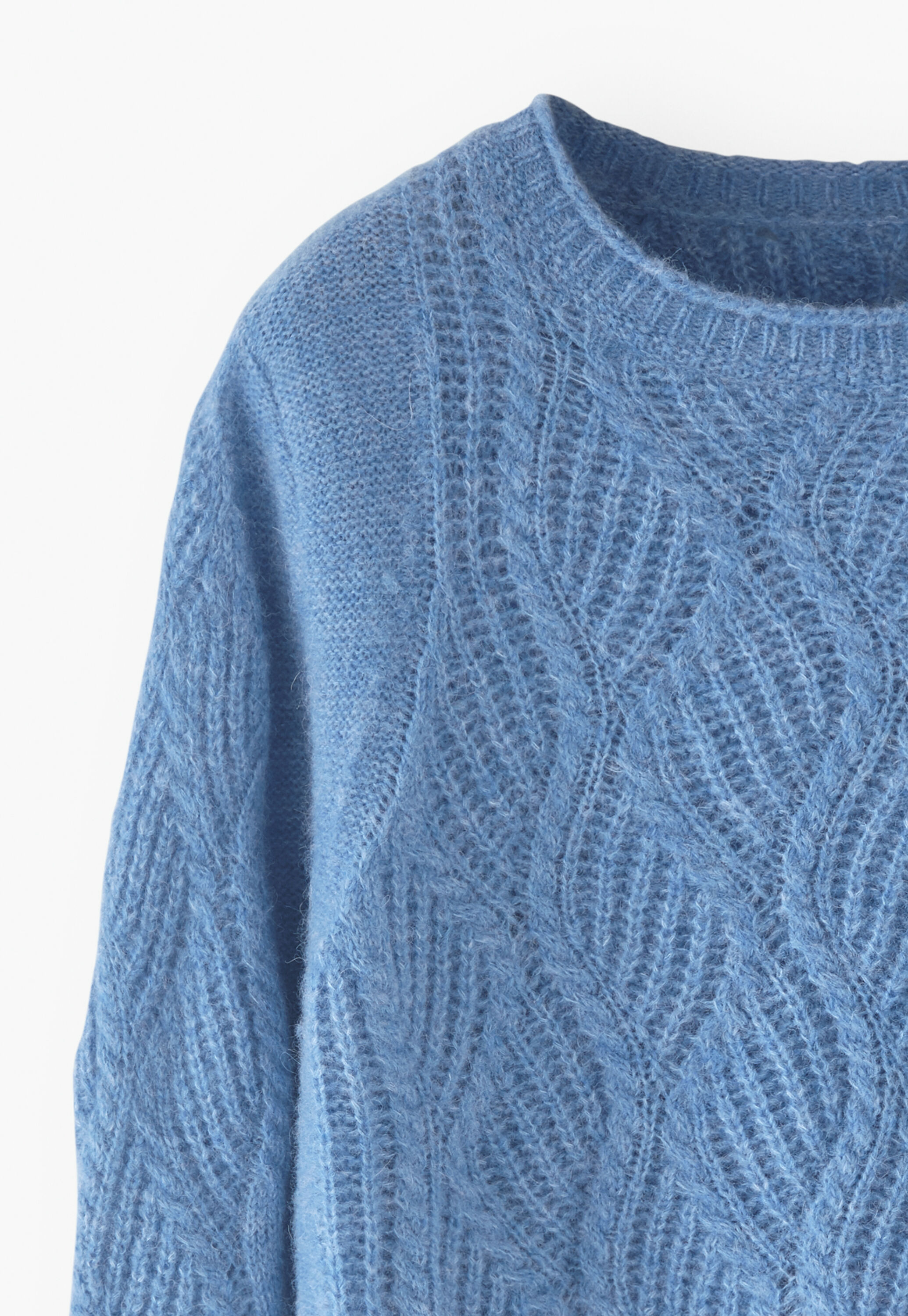 Wave-stitch sweater