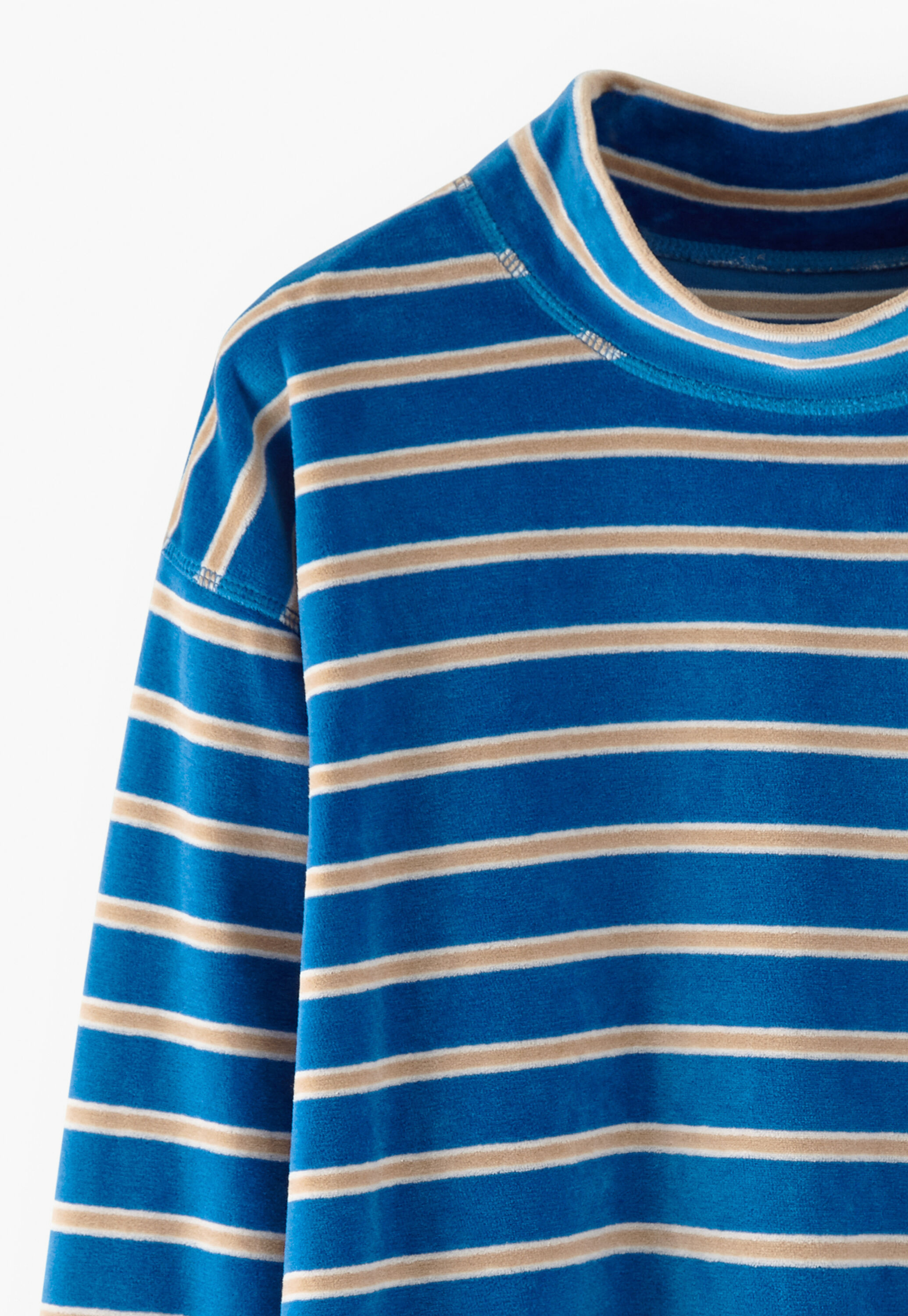 Velour striped top