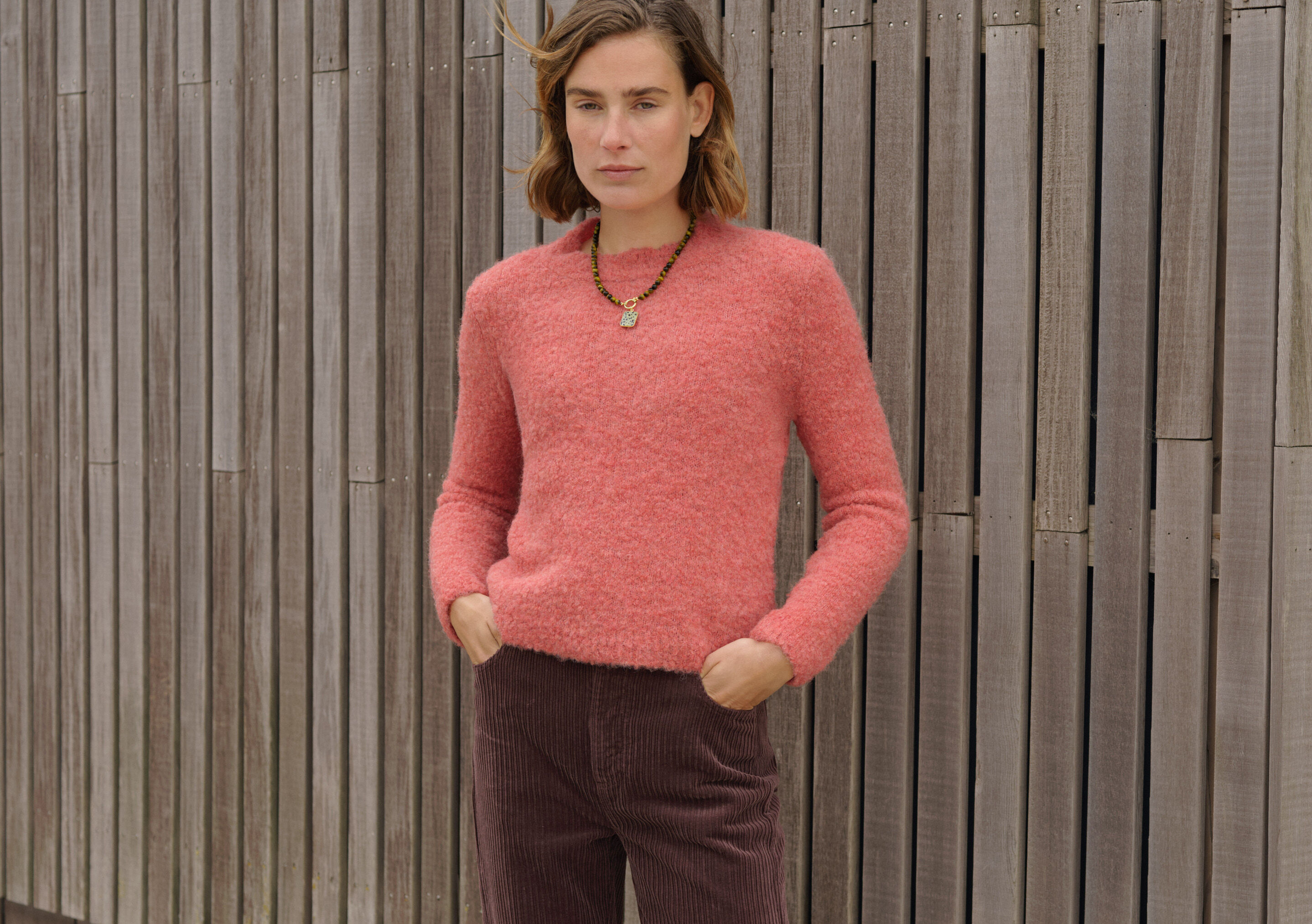 Cable-knit sweater