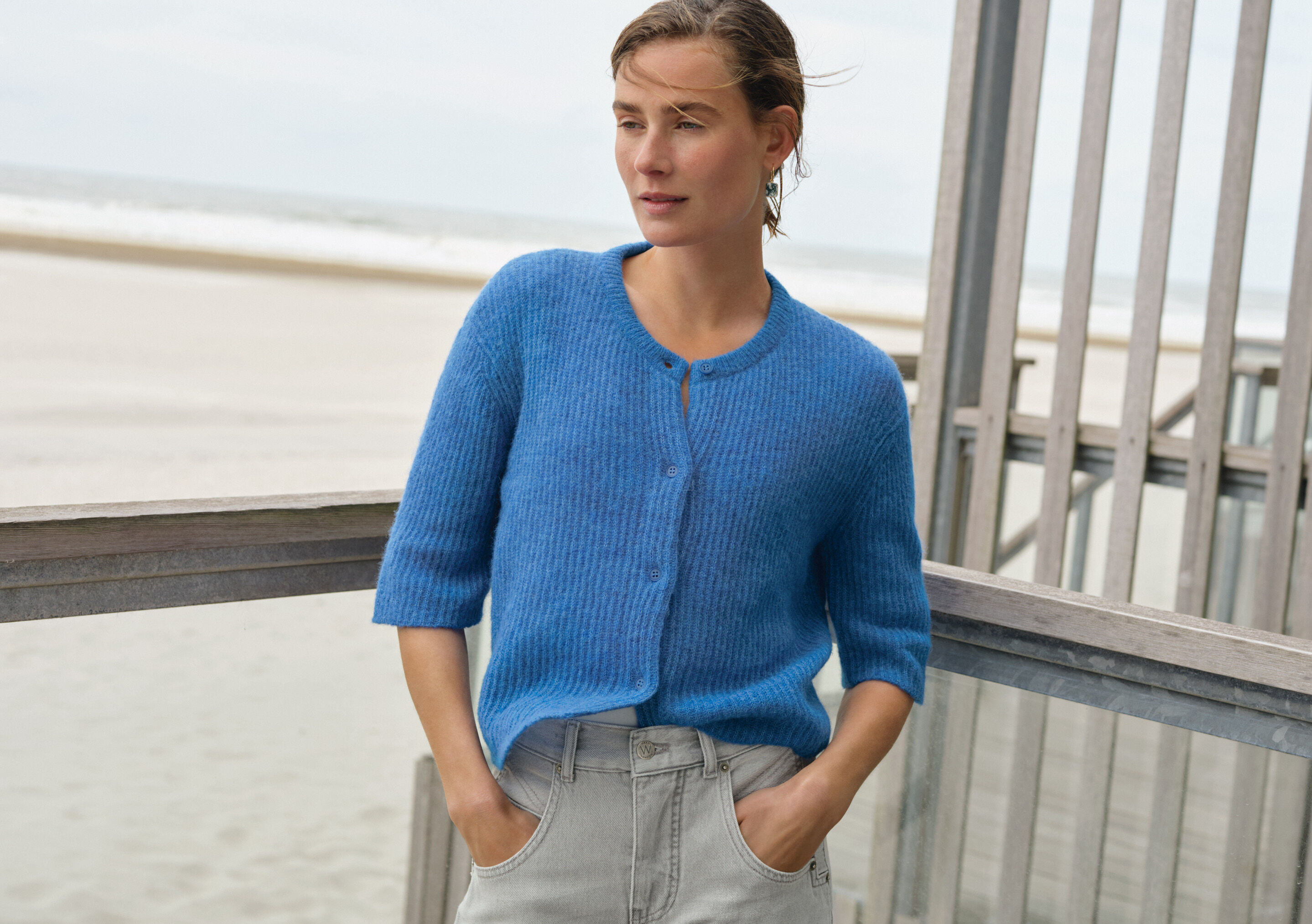 Cable-knit sweater
