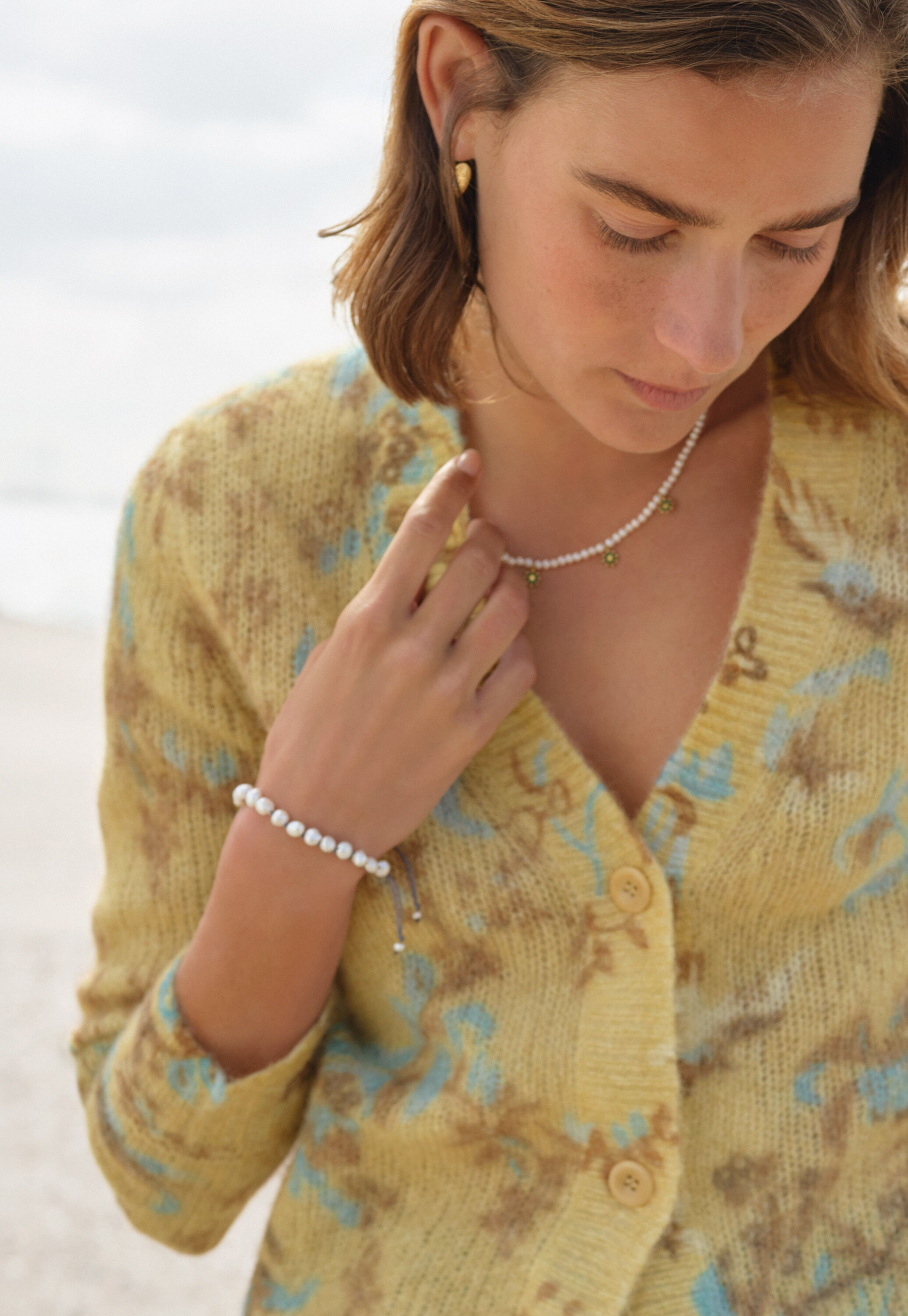 Cable-knit sweater