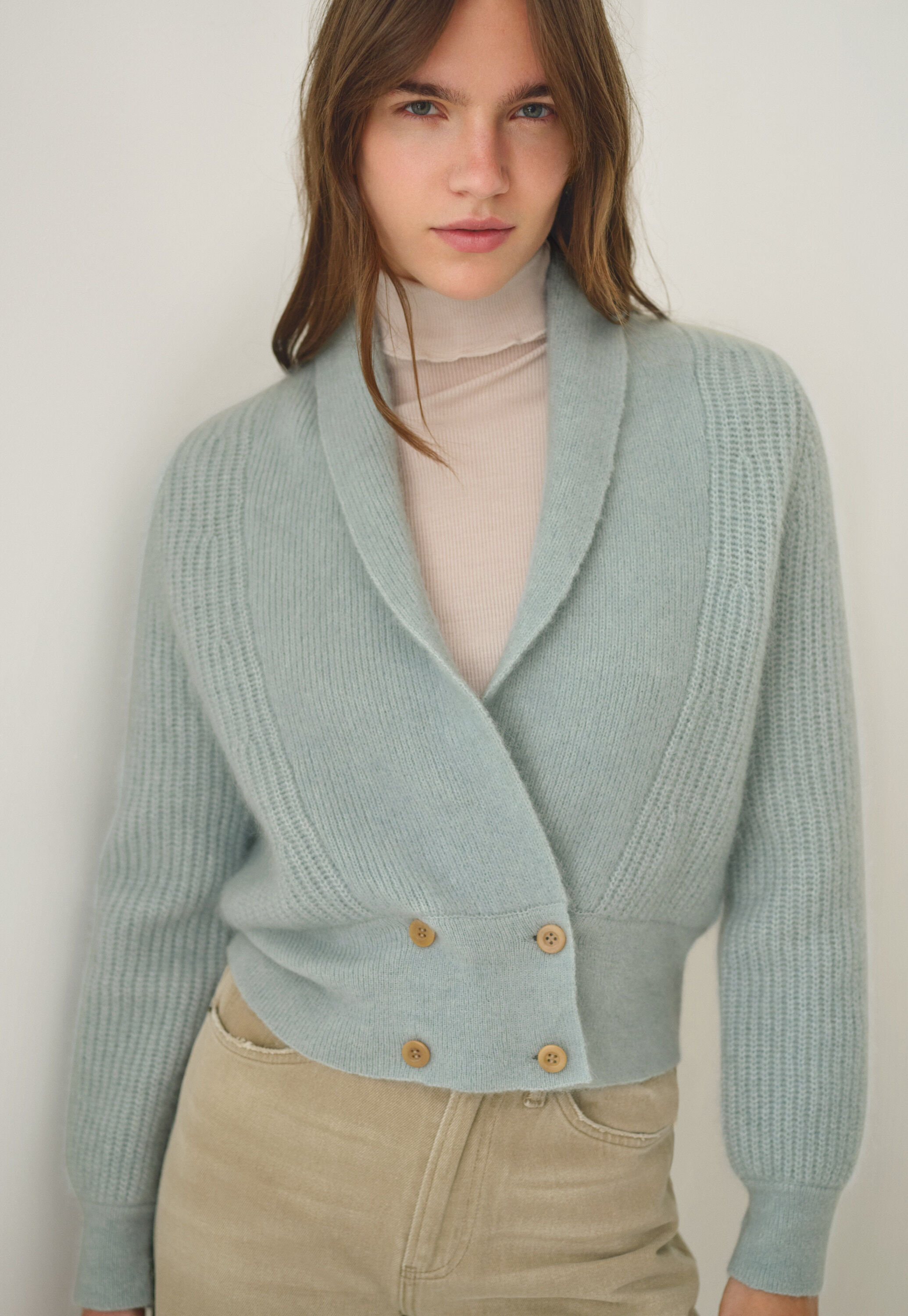 Reverse-striped sweater