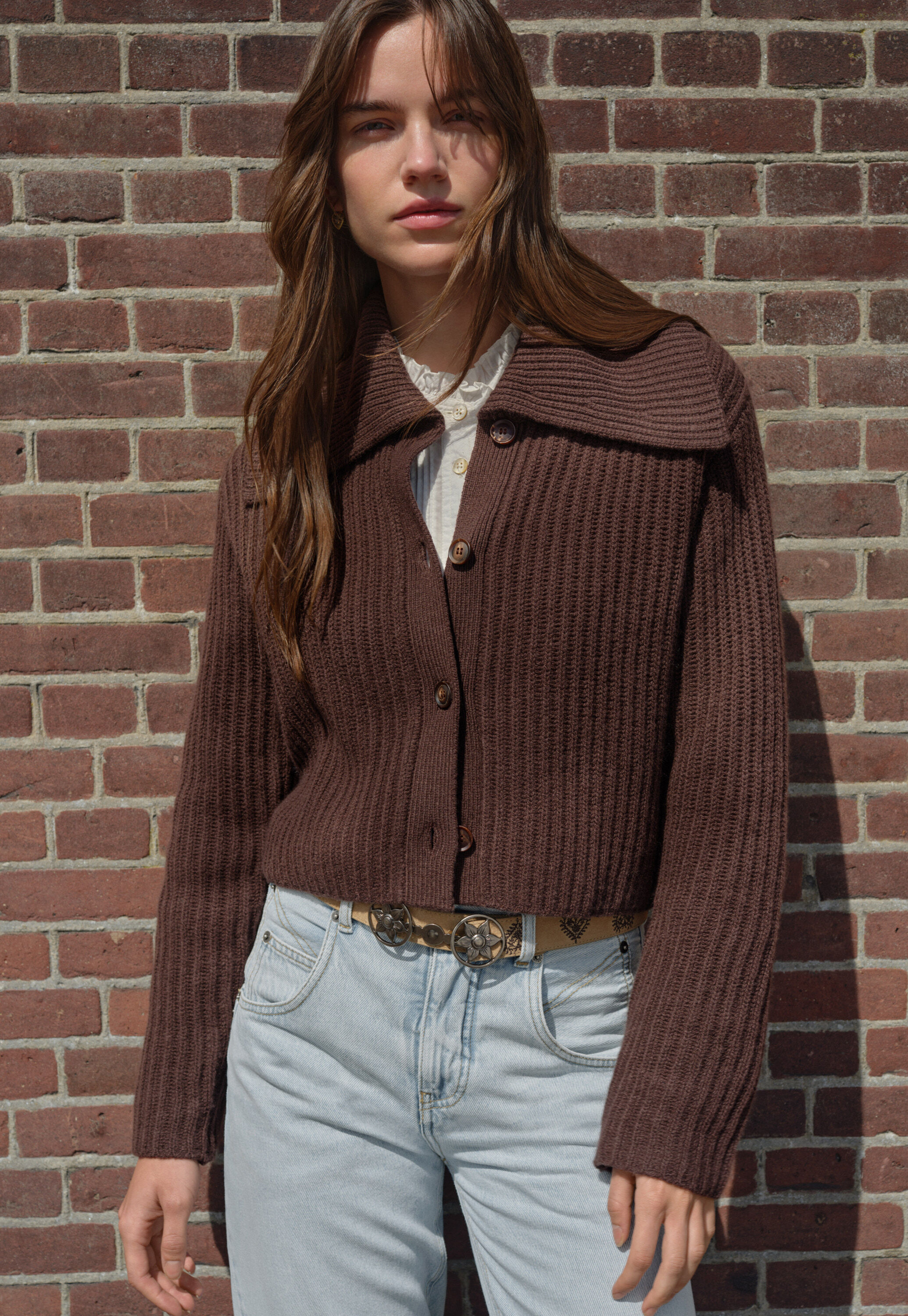 Reverse-striped sweater