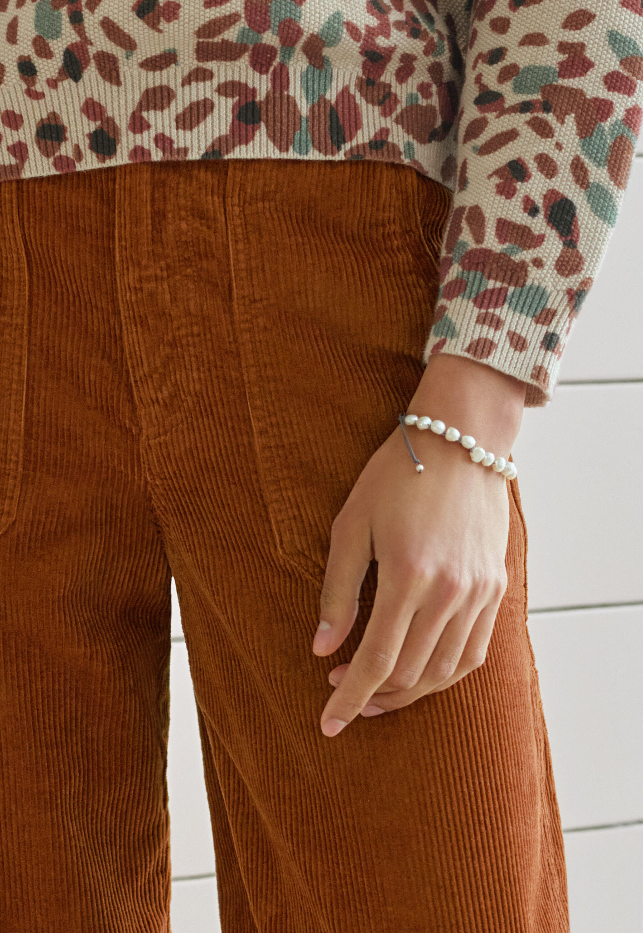 Reverse-striped sweater